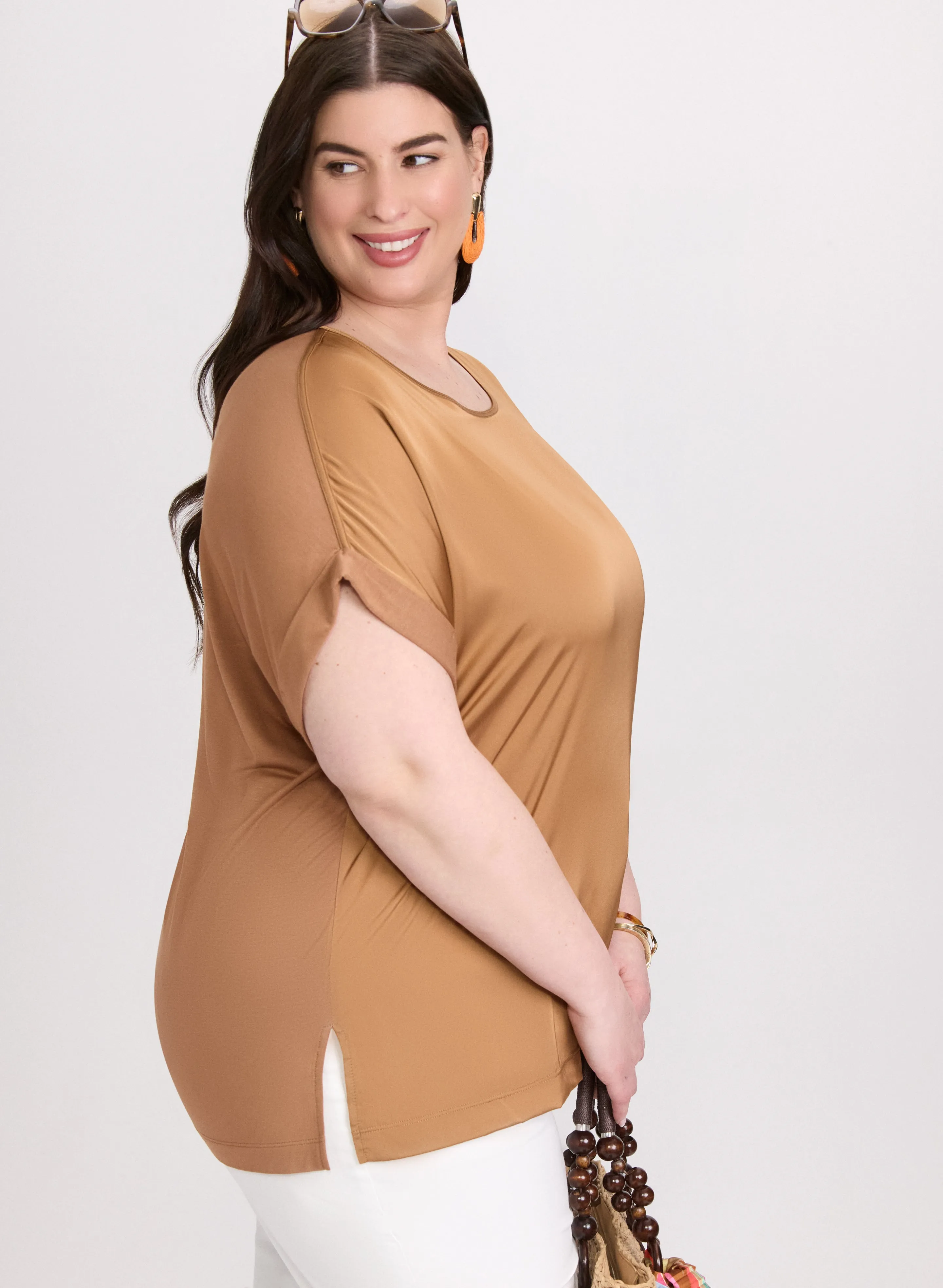 Satin Drop Shoulder Top sold by Laura product image thumbnail 2