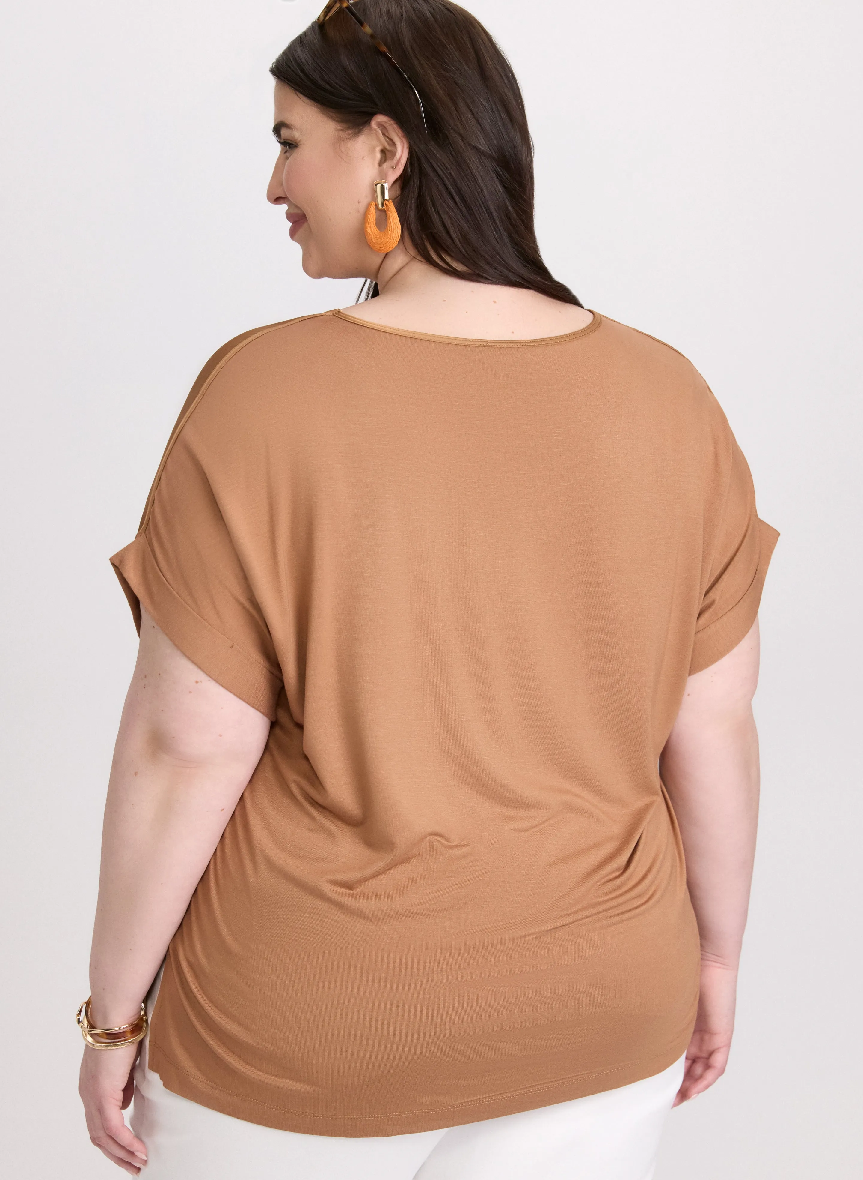 Satin Drop Shoulder Top sold by Laura product image thumbnail 4