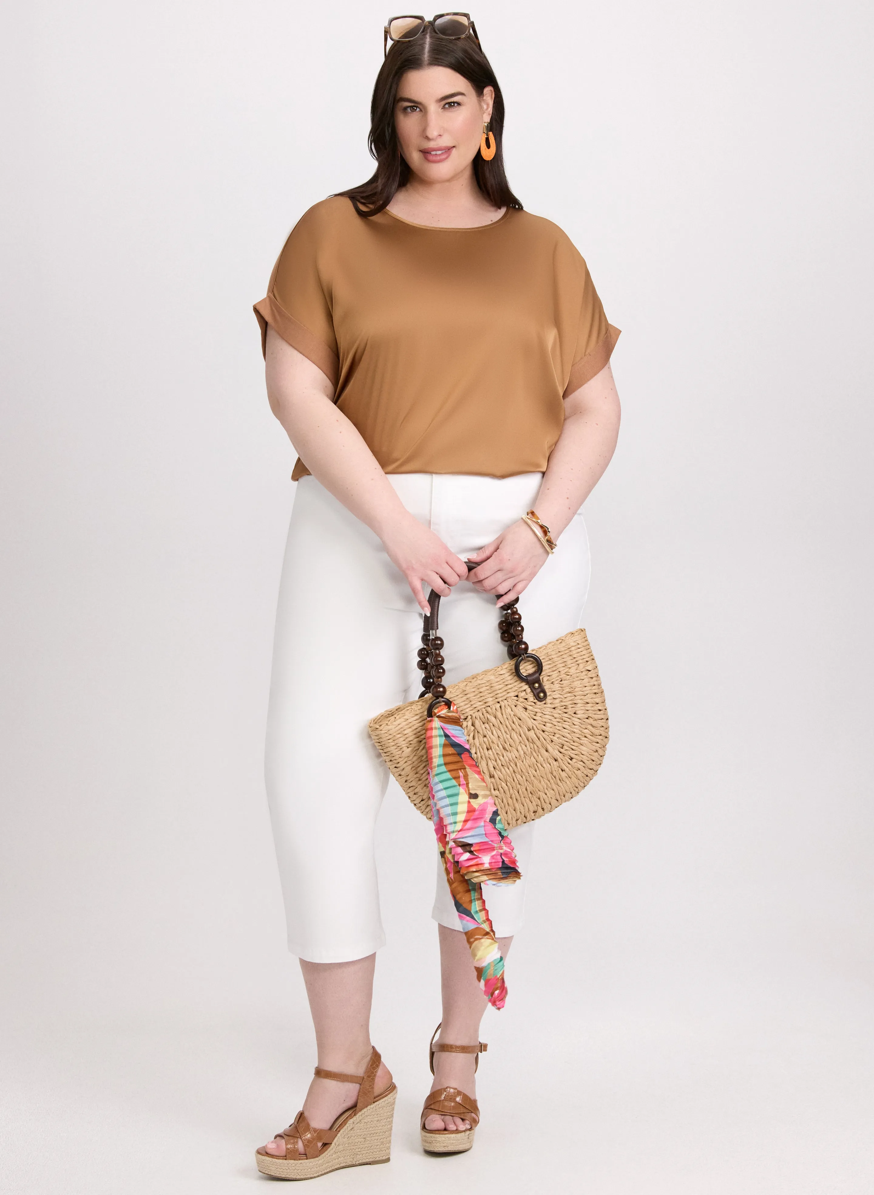 Satin Drop Shoulder Top sold by Laura product image thumbnail 3