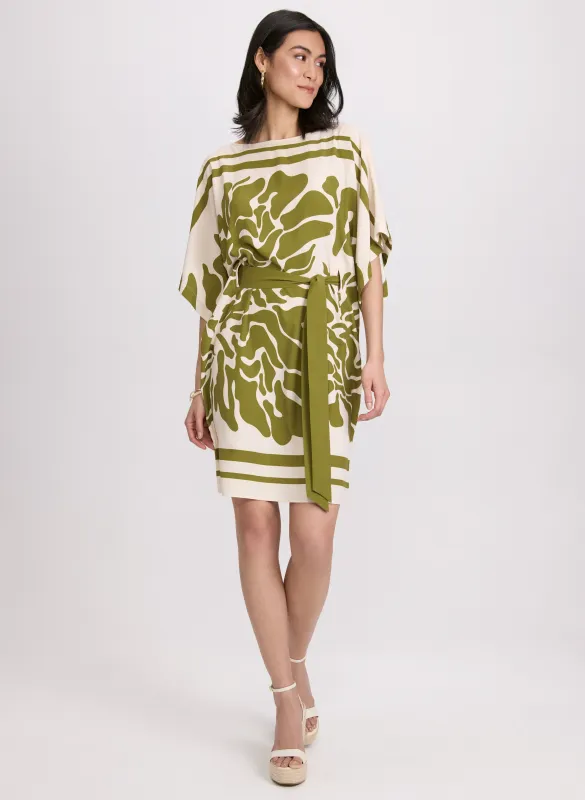 Printed Kimono Sleeve Dress sold by Laura