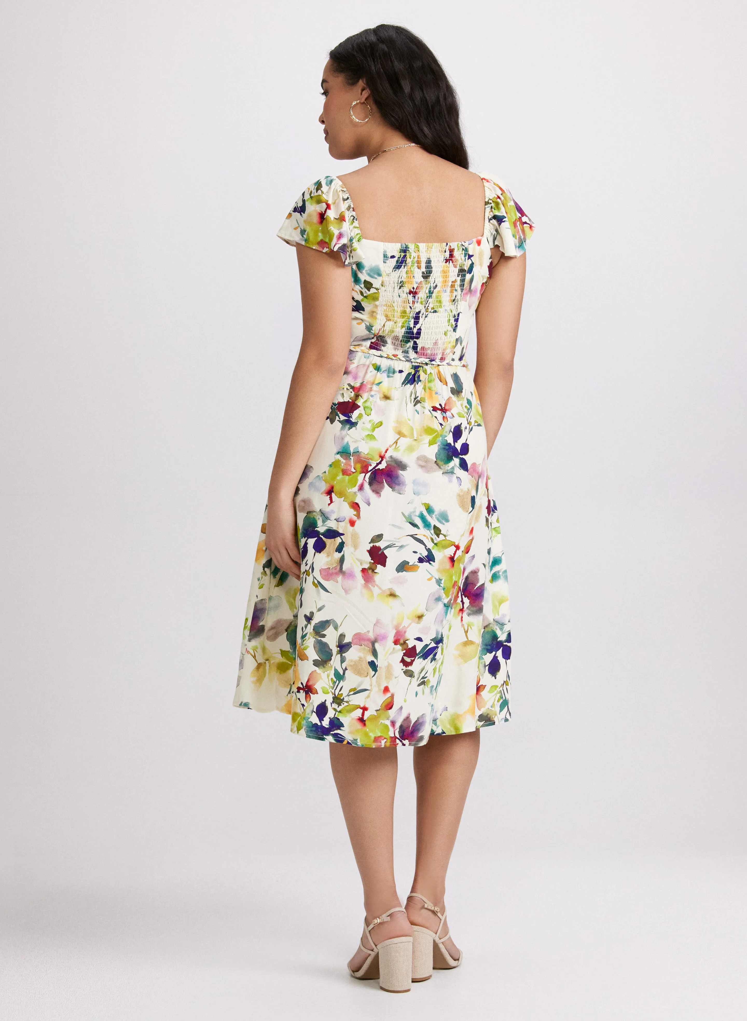 Floral Flutter Sleeve Dress sold by Laura product image thumbnail 3