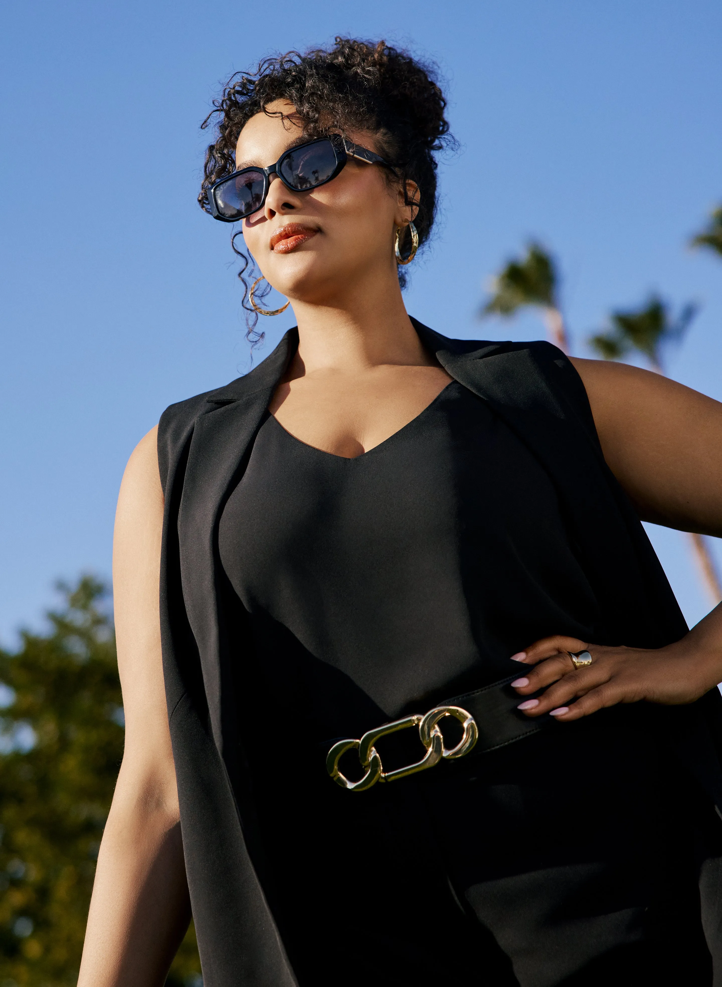 Geometric Plastic Sunglasses sold by Laura product image thumbnail 2