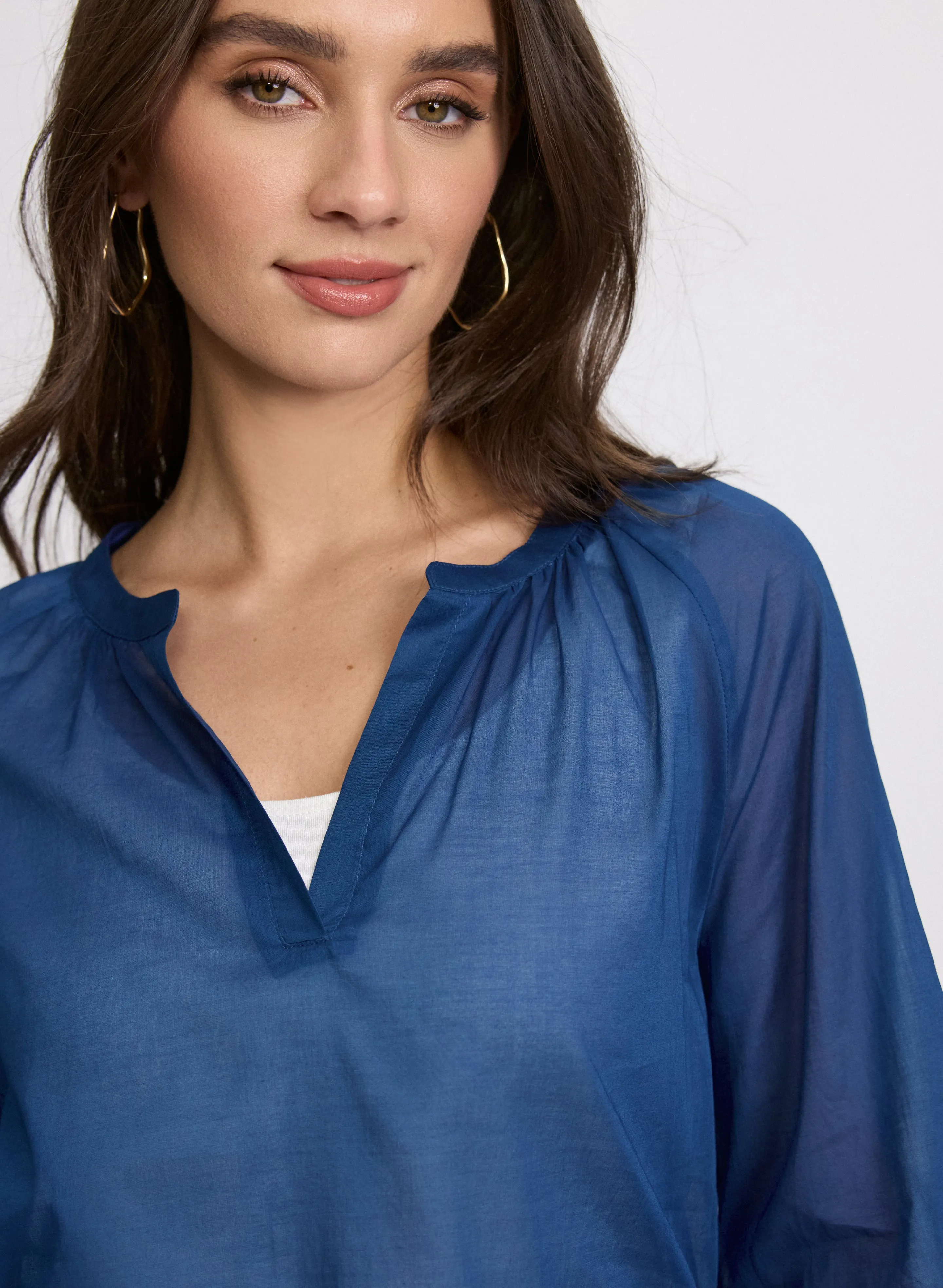 Cotton Split Neck Blouse sold by Laura product image thumbnail 5