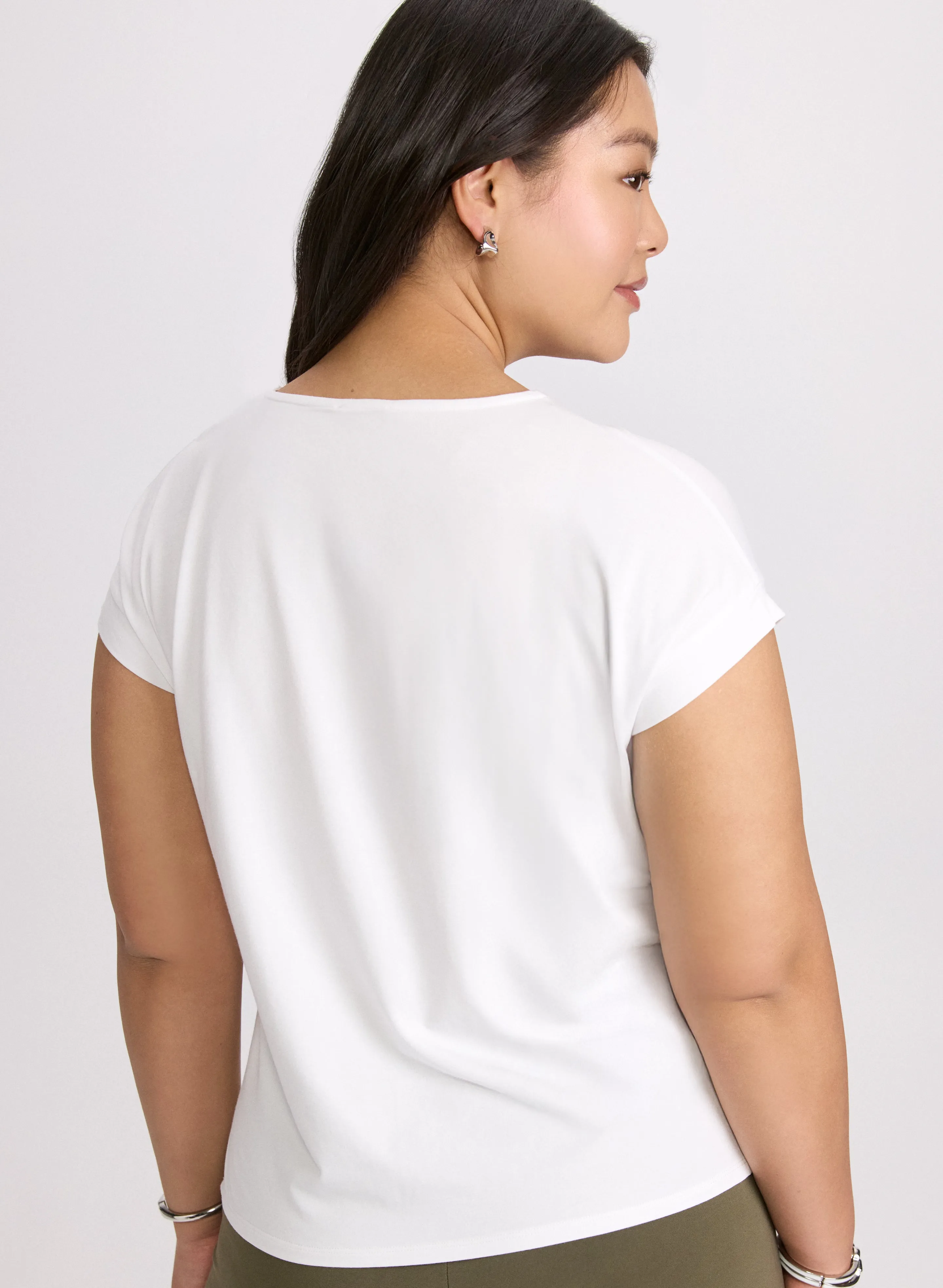 Cotton Crochet Applique T-Shirt sold by Laura product image thumbnail 5