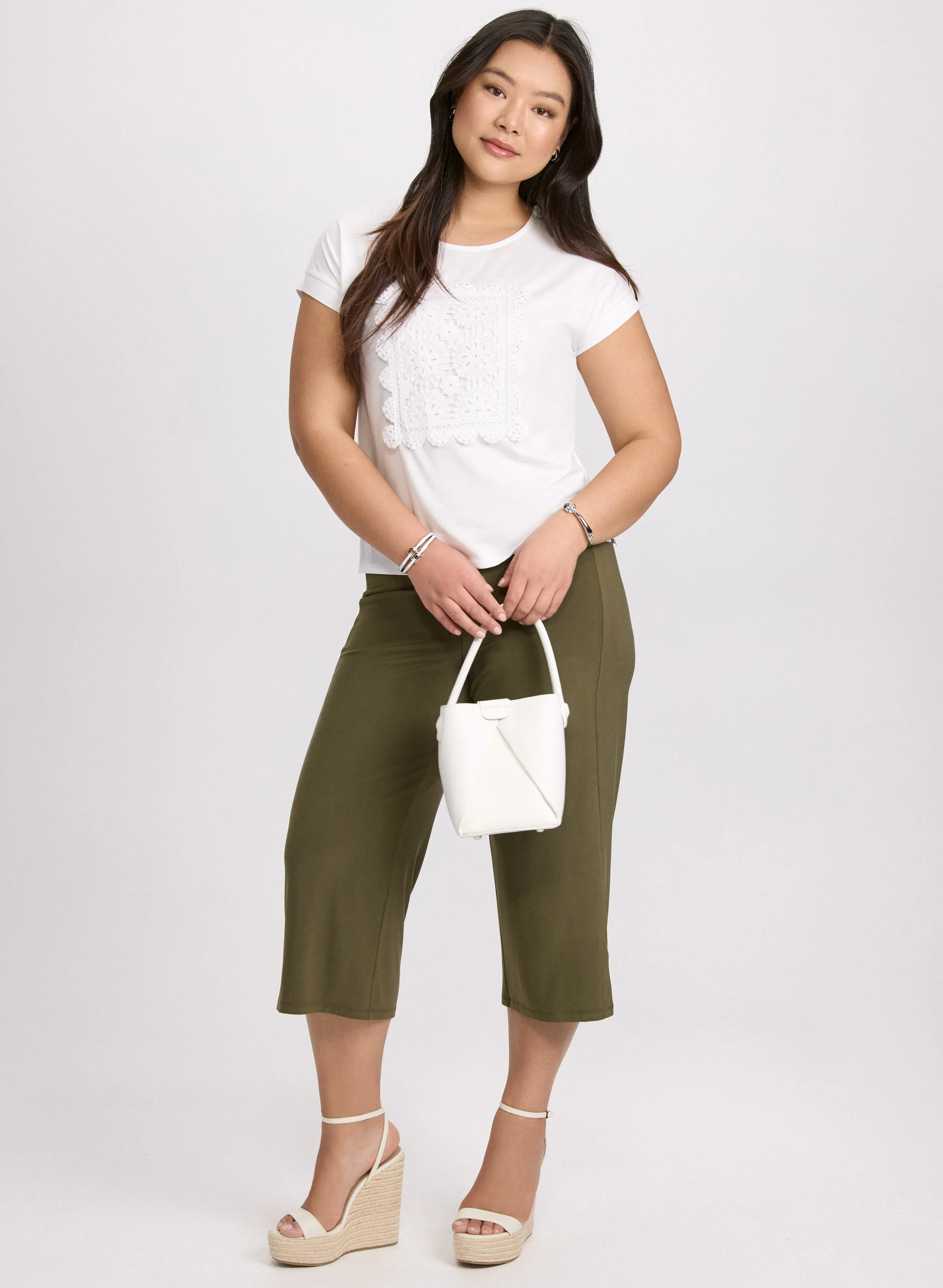 Cotton Crochet Applique T-Shirt sold by Laura product image thumbnail 3