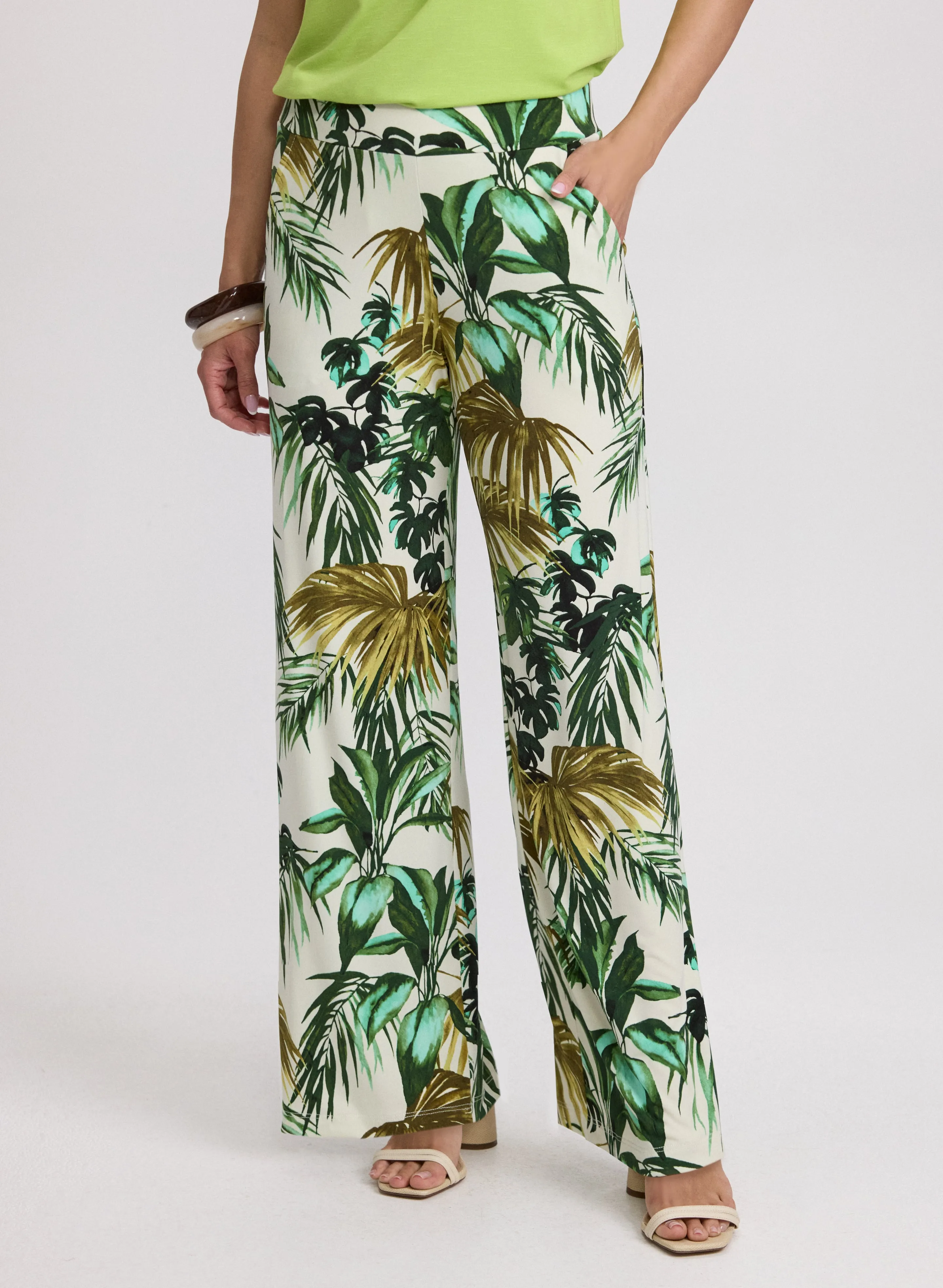 Olivia Leaf Print Pants sold by Laura