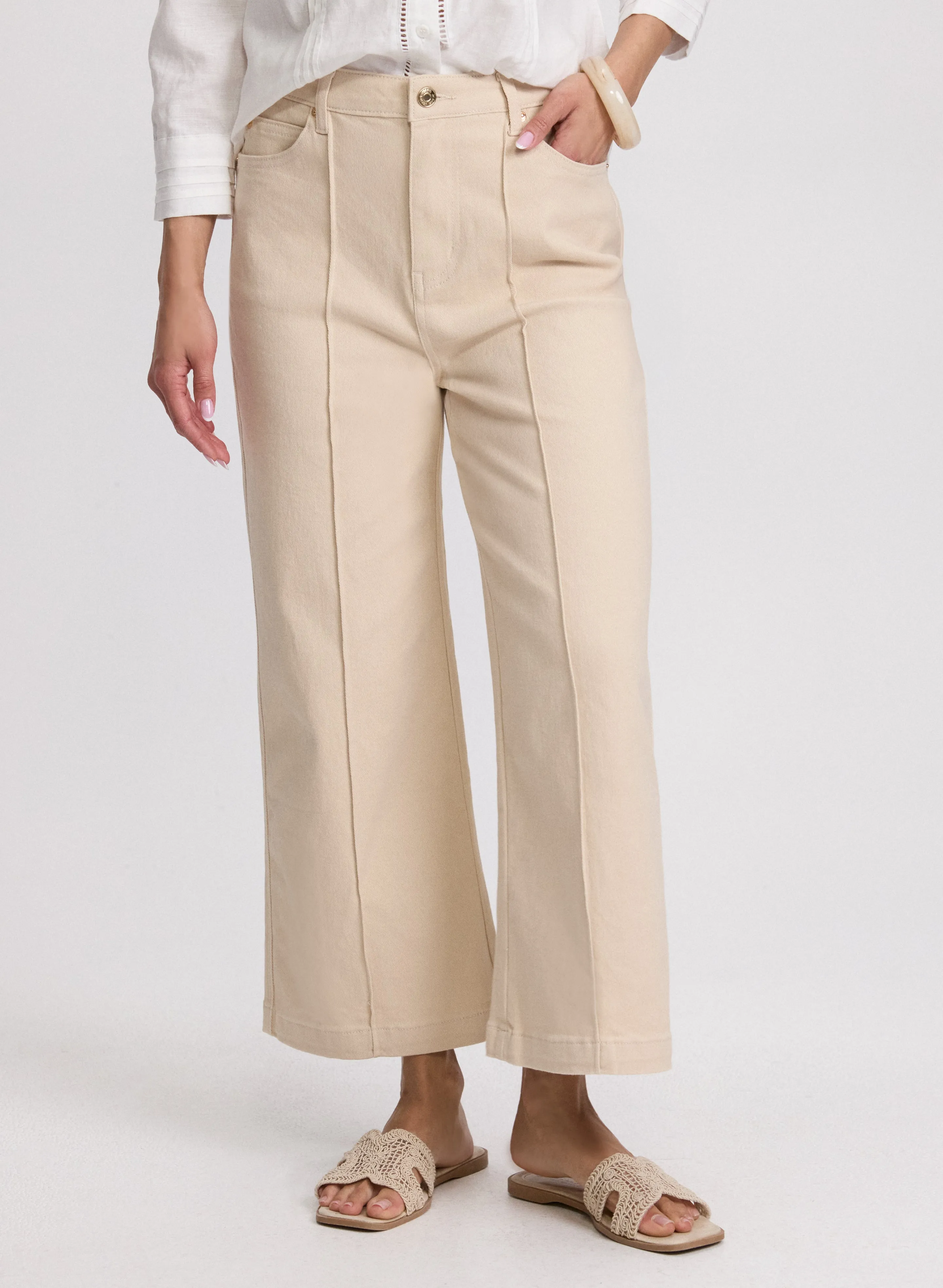 Cropped Flare-Leg Jeans sold by Laura