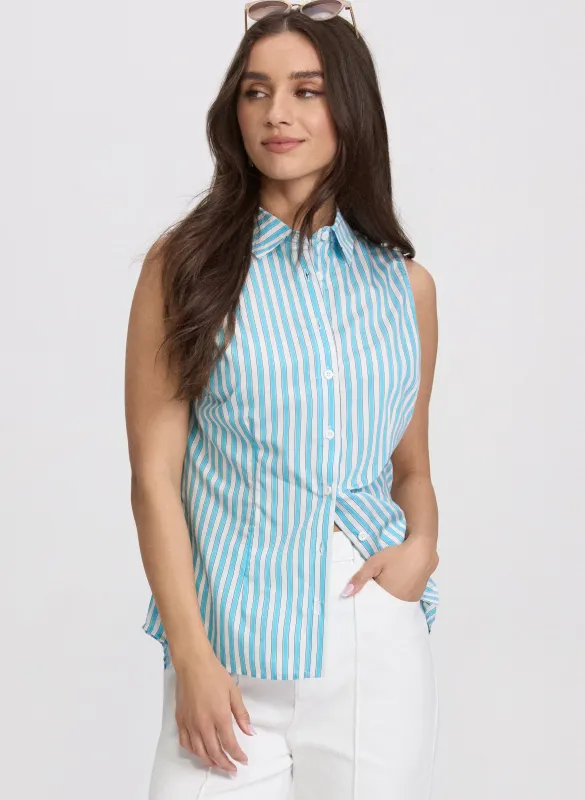 Striped Sleeveless Blouse sold by Laura