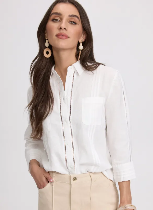 Linen-Cotton Blend Blouse sold by Laura