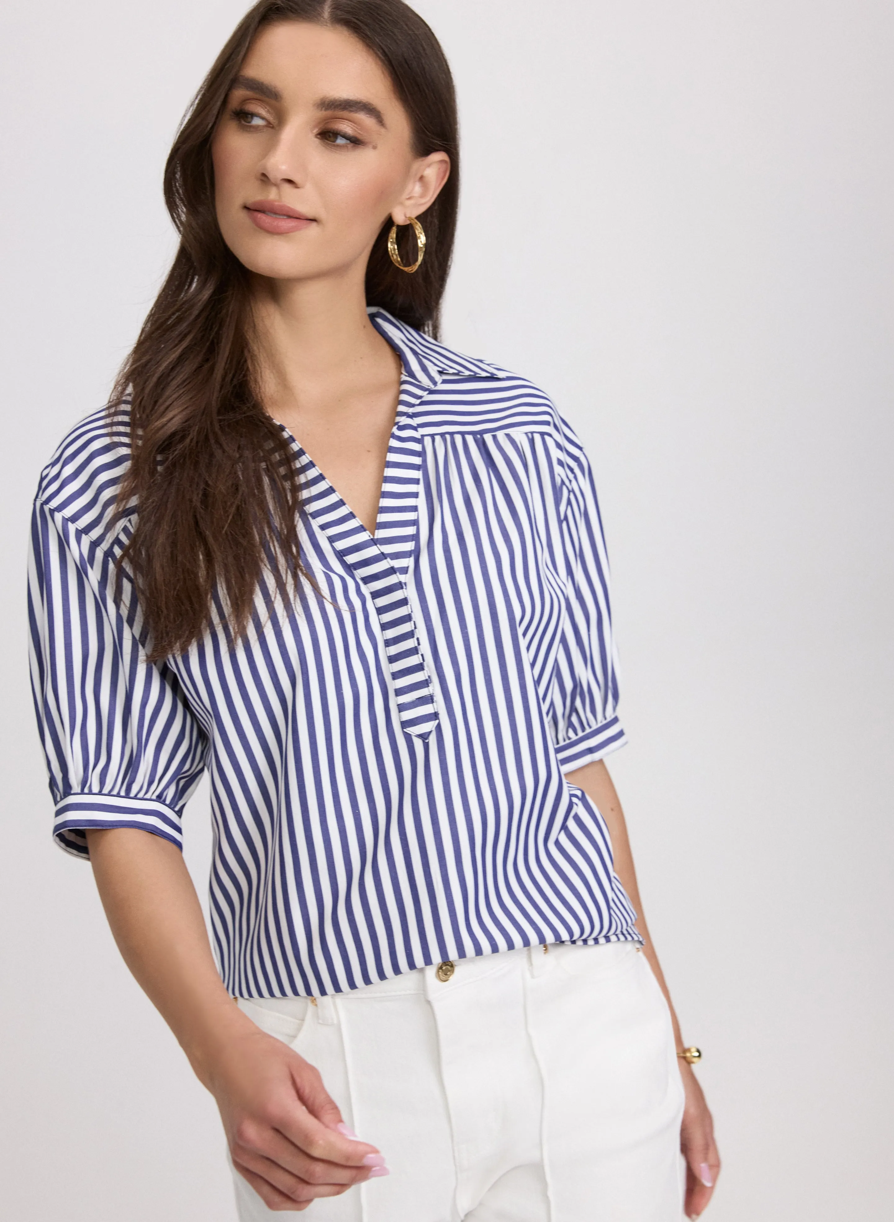 Striped Cotton Blouse sold by Laura