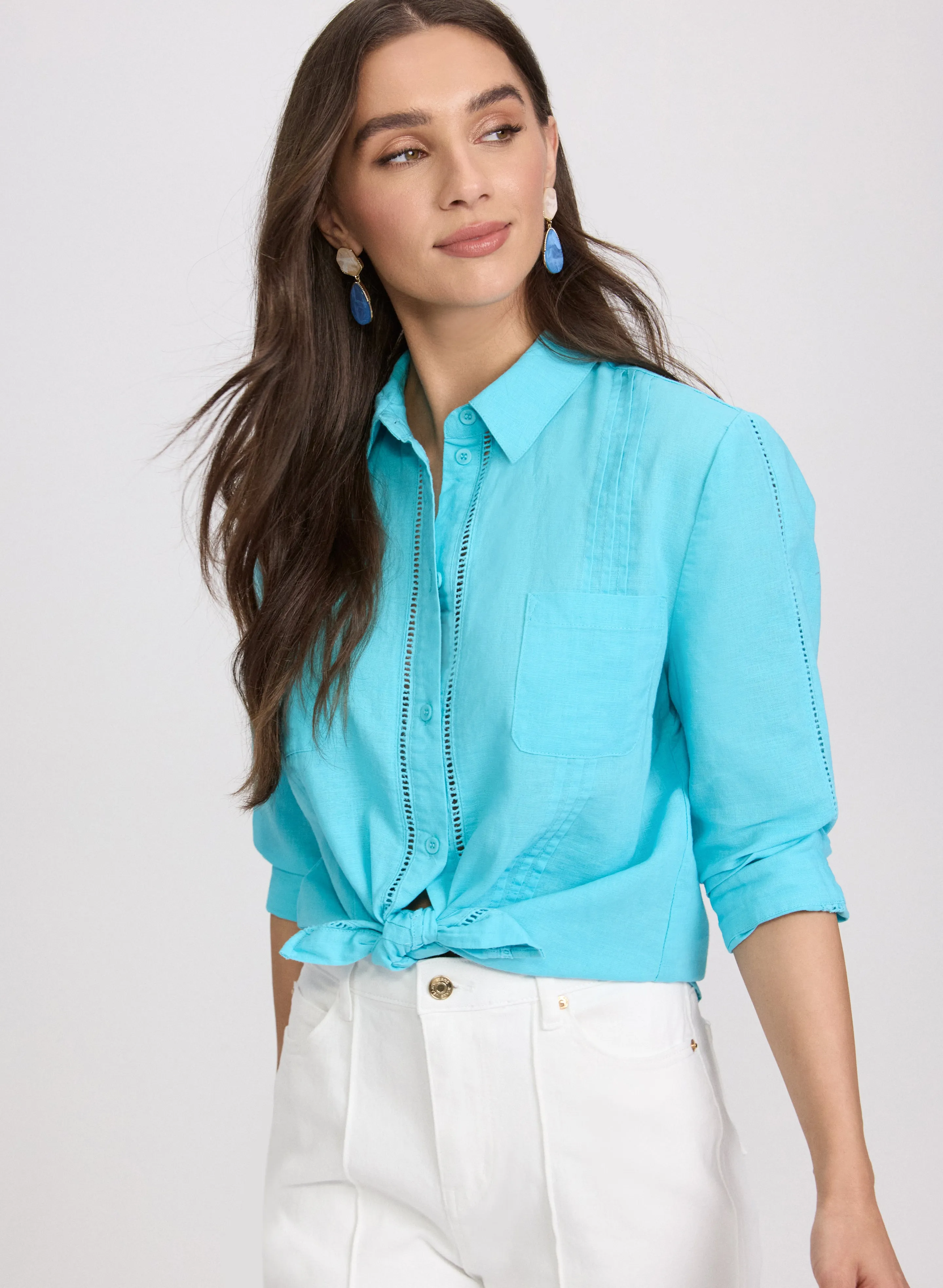 Linen-Cotton Blend Blouse sold by Laura