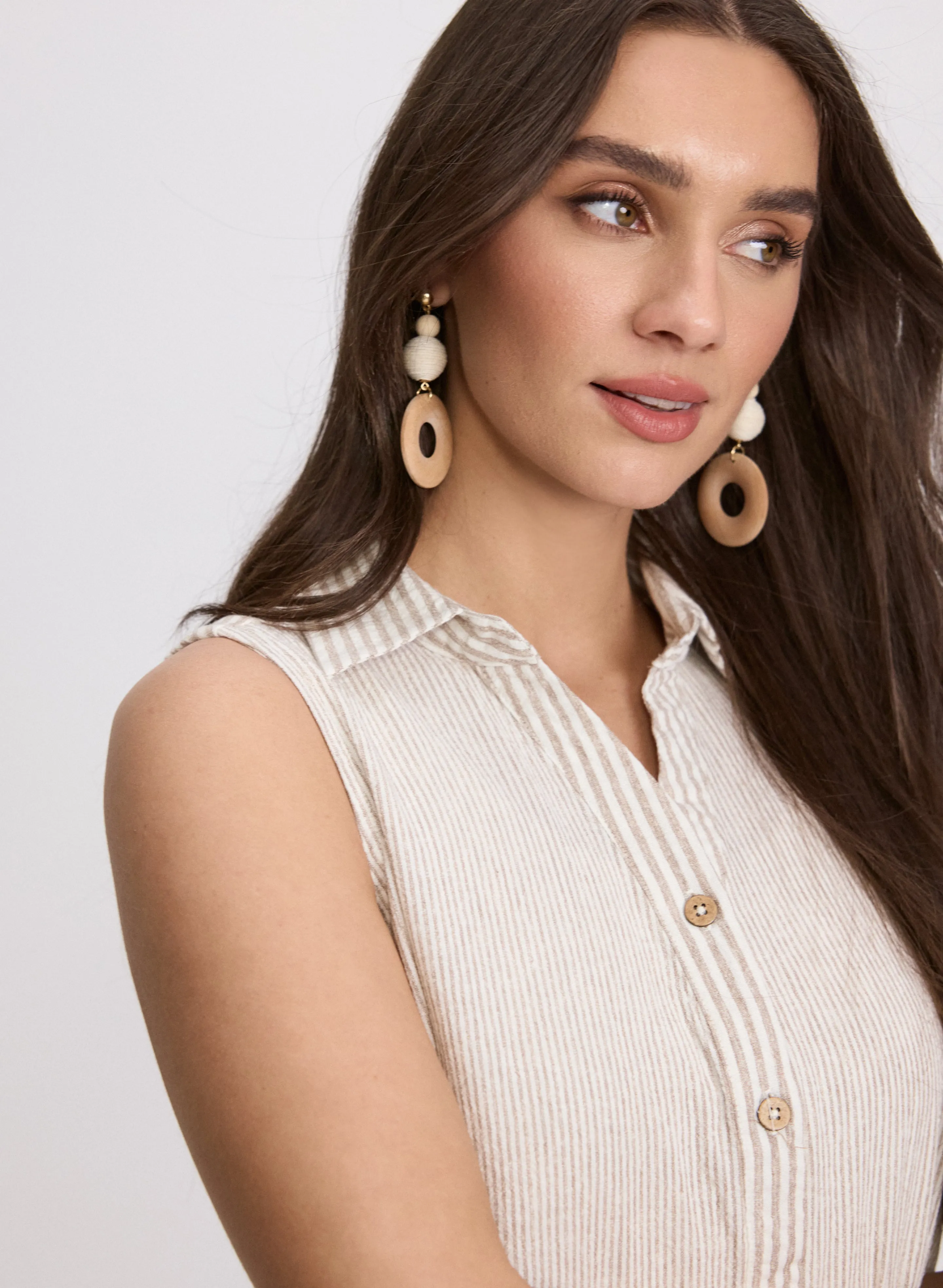 Striped Cotton-Linen Blouse sold by Laura product image thumbnail 5