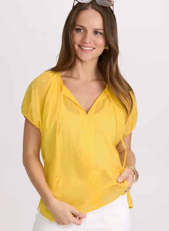 Cotton Puff Sleeve Blouse sold by Laura