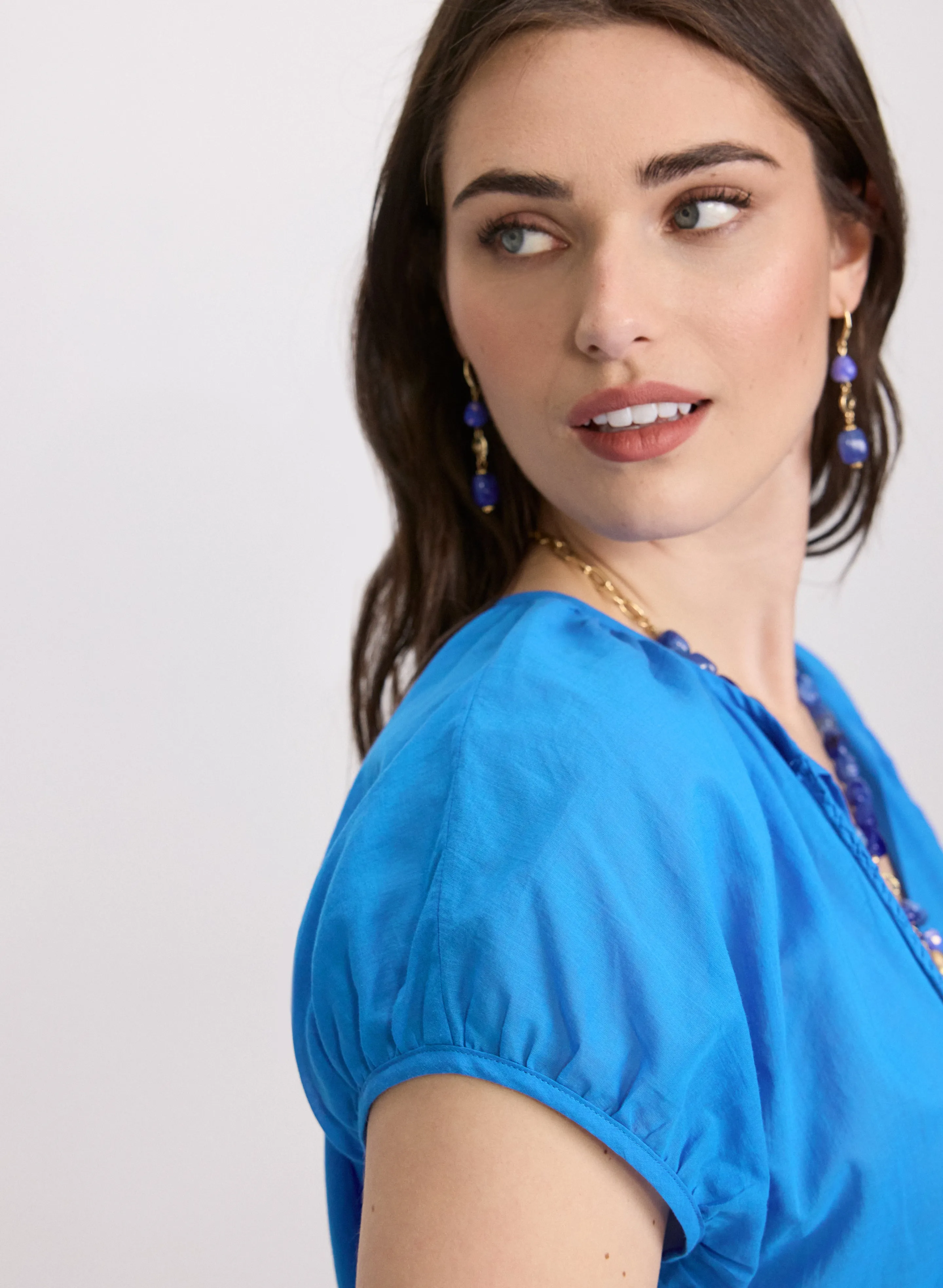 Cotton Puff Sleeve Blouse sold by Laura product image thumbnail 5