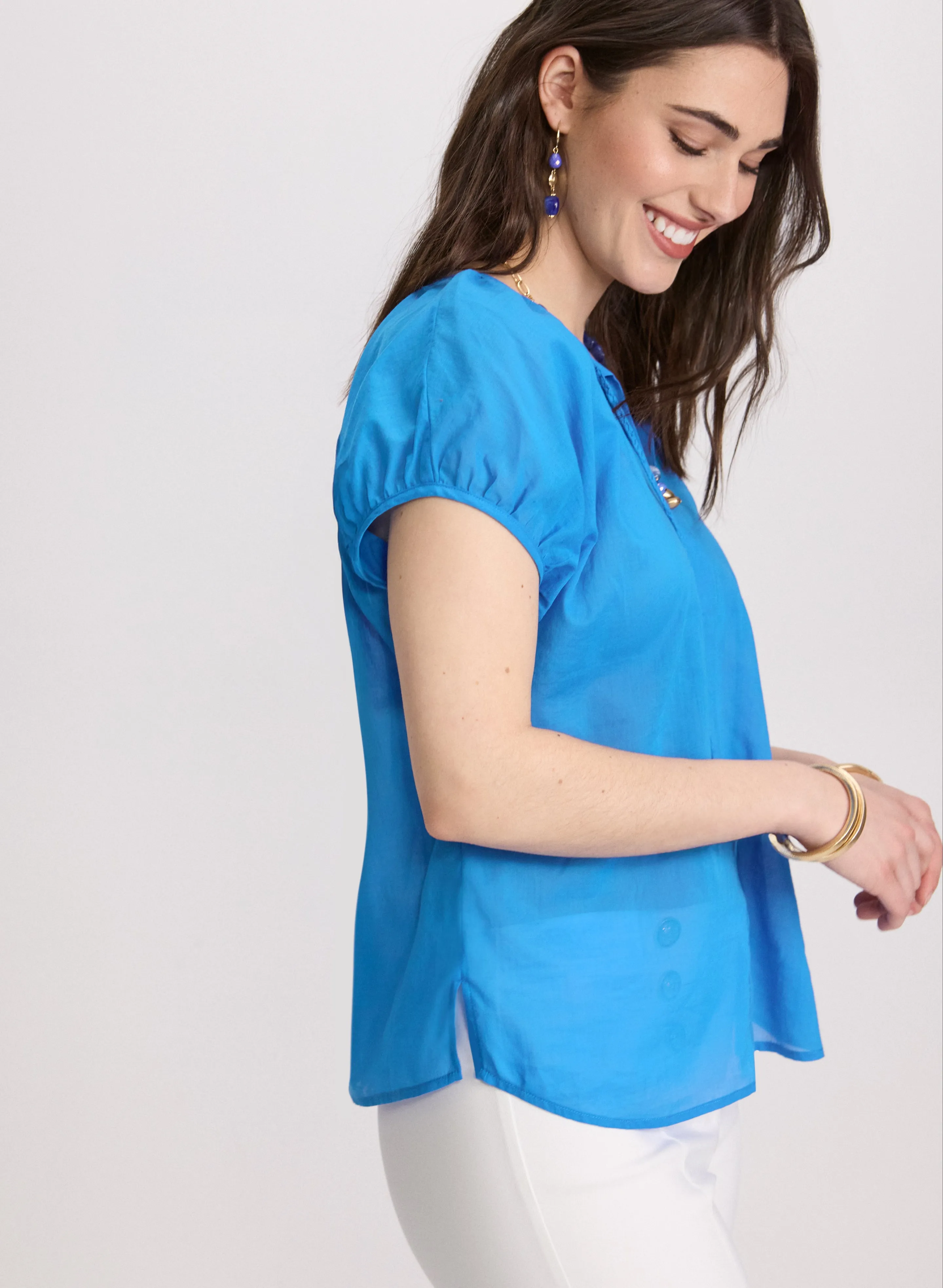 Cotton Puff Sleeve Blouse sold by Laura product image thumbnail 2