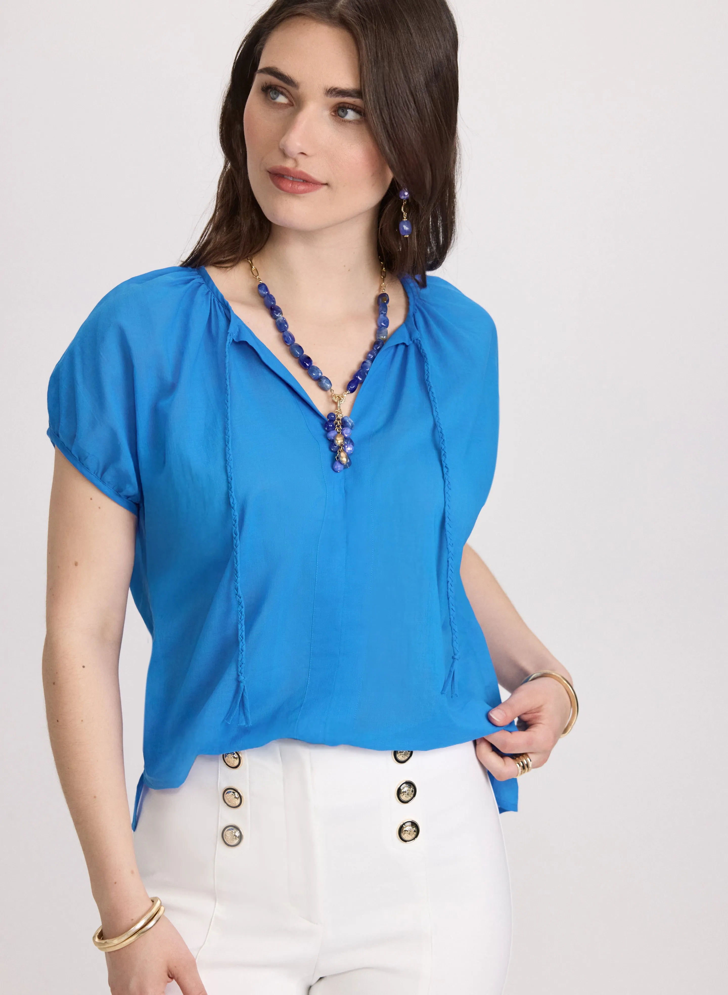 Cotton Puff Sleeve Blouse sold by Laura