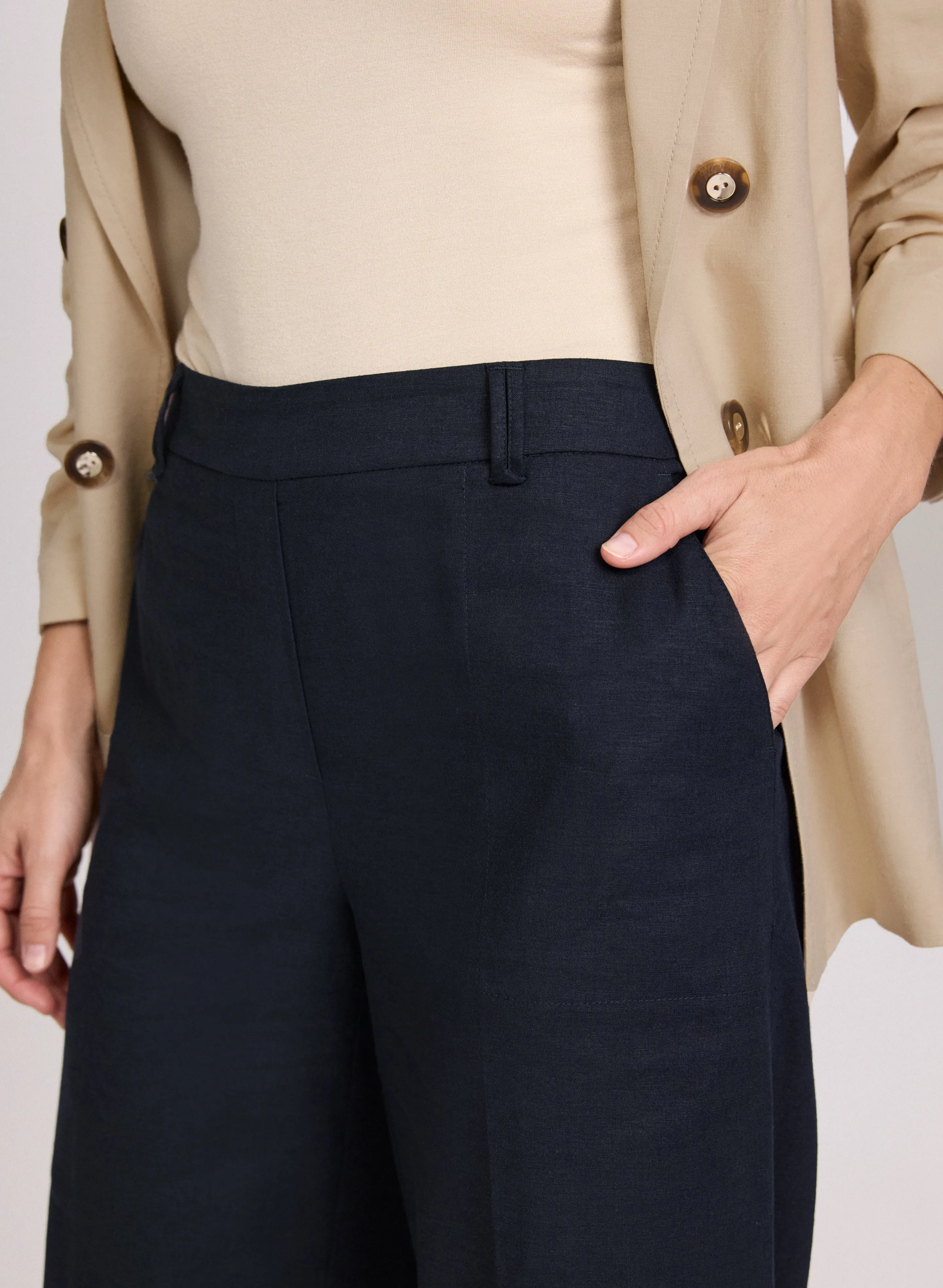 Olivia Linen-Blend Wide-Leg Pants sold by Laura product image thumbnail 5