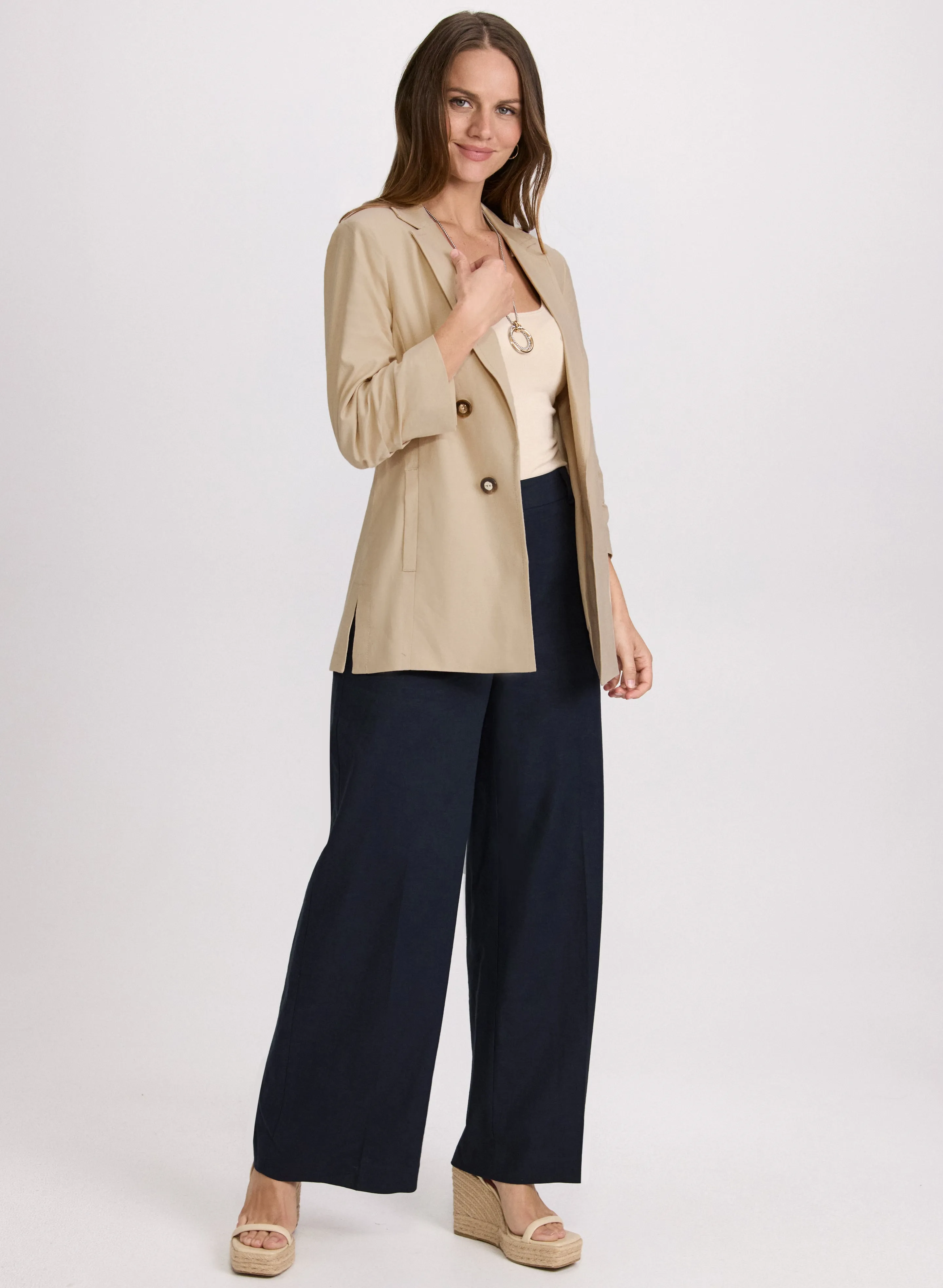 Olivia Linen-Blend Wide-Leg Pants sold by Laura product image thumbnail 4