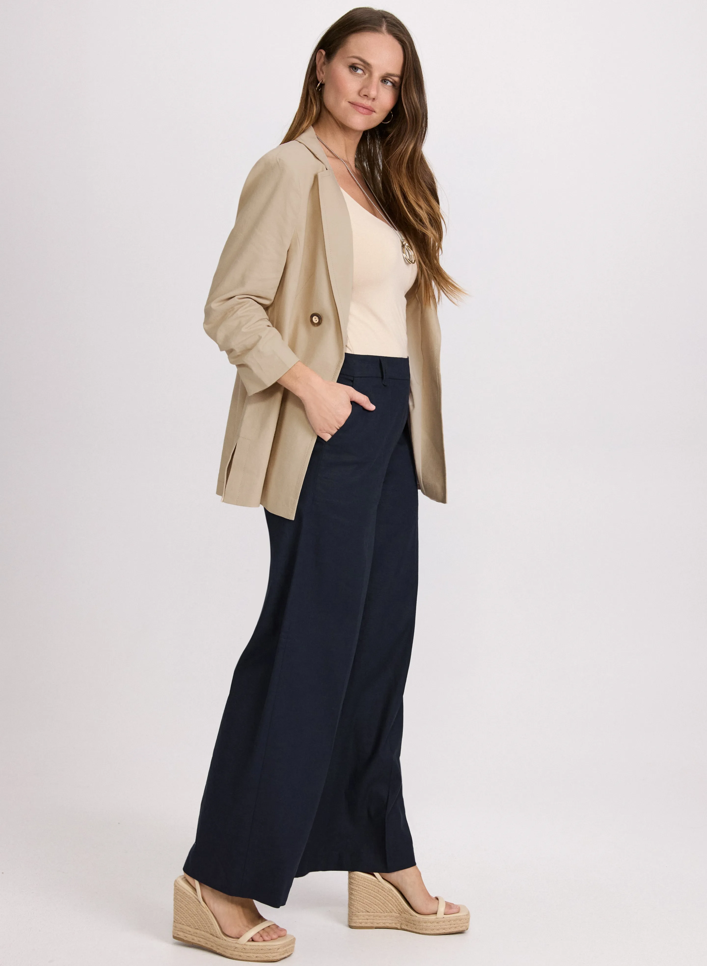 Olivia Linen-Blend Wide-Leg Pants sold by Laura product image thumbnail 2