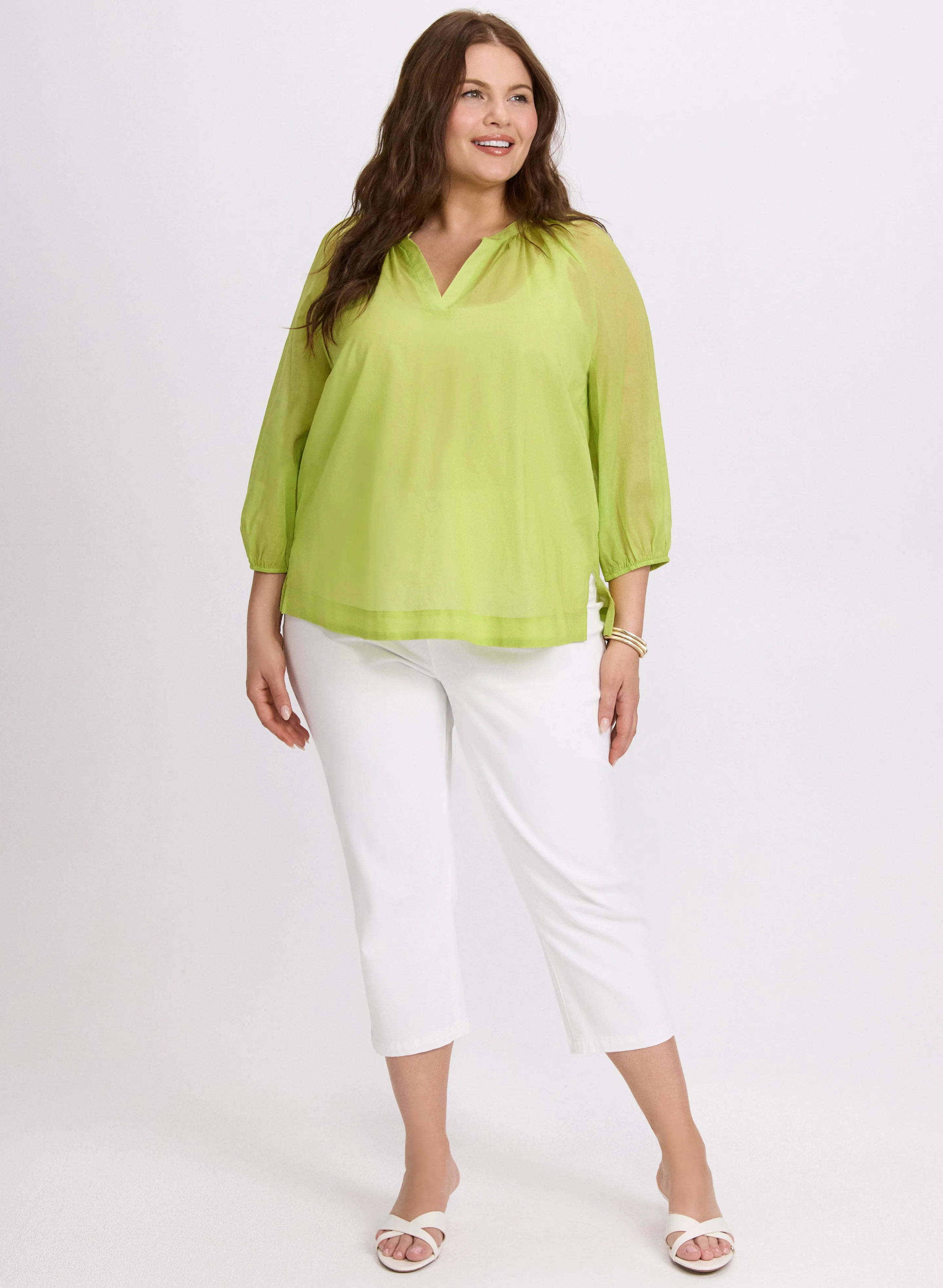 Cotton Split Neck Blouse sold by Laura product image thumbnail 3