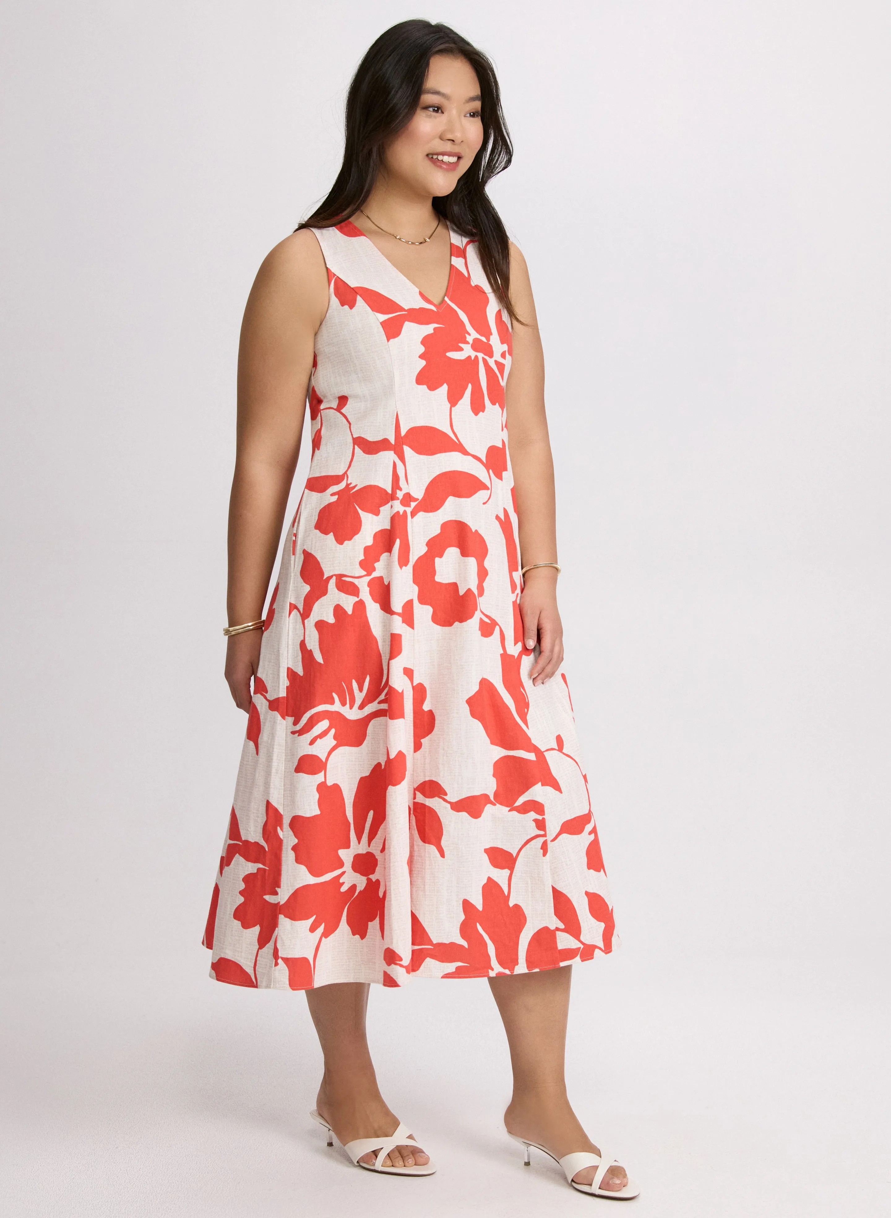 Floral Linen-Blend Dress sold by Laura product image thumbnail 2