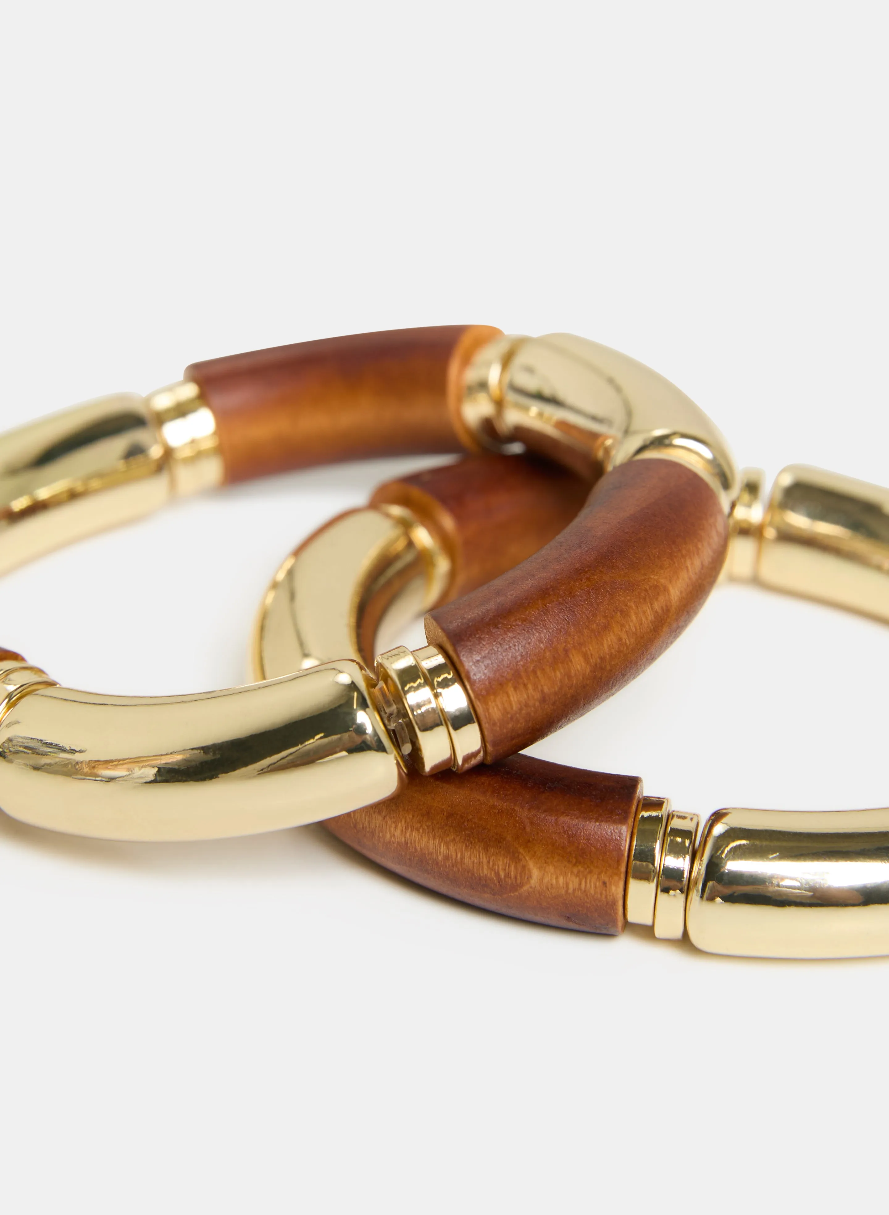 Wood & Metal Bangle Set sold by Laura product image thumbnail 2