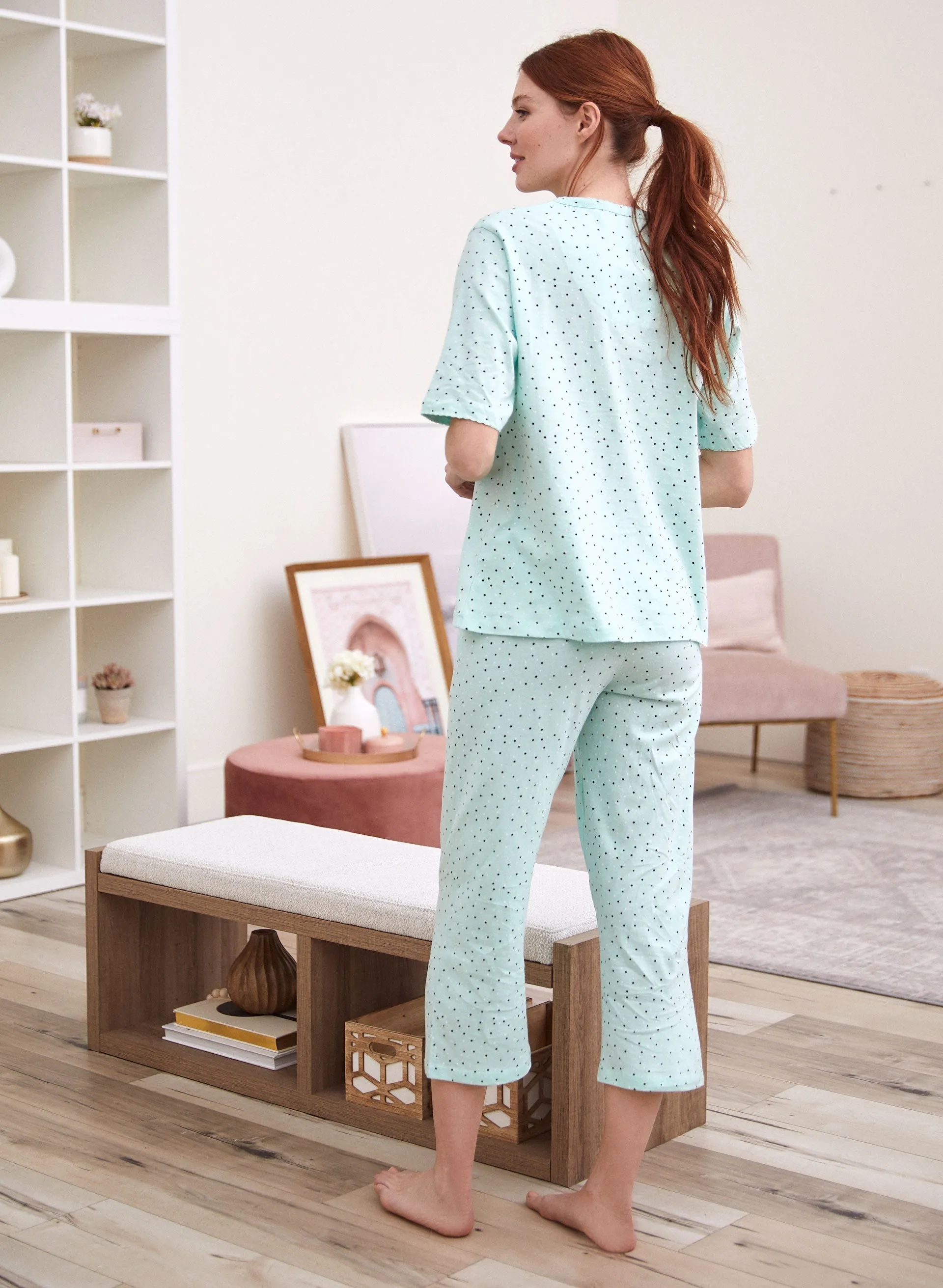 Dot Print Pyjama Set sold by Laura product image thumbnail 2