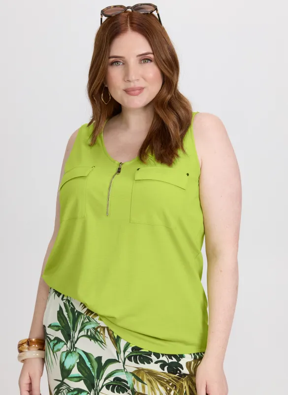 Zip-Up Tank Top sold by Laura