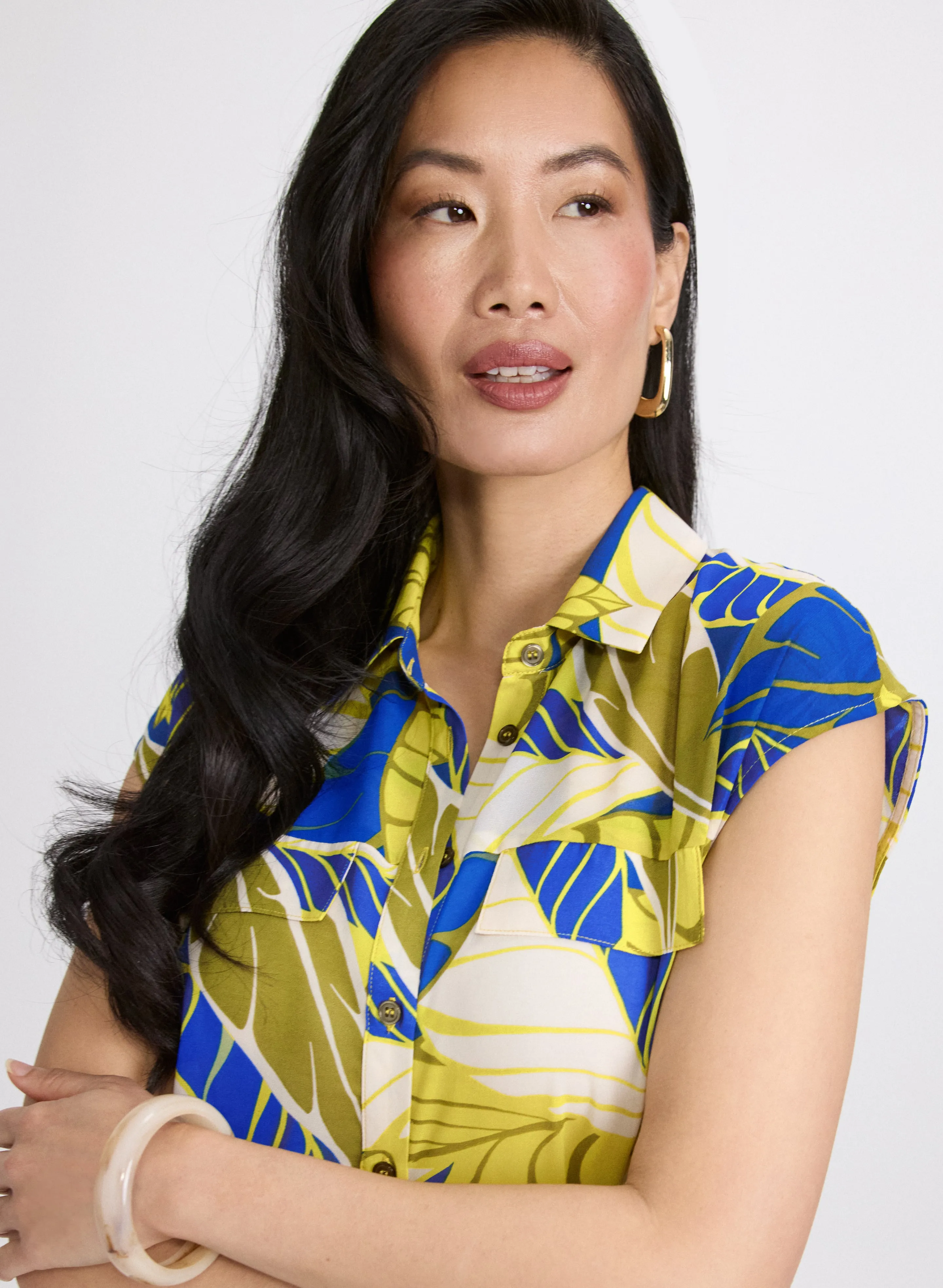 Palm Print Tunic Blouse sold by Laura product image thumbnail 3