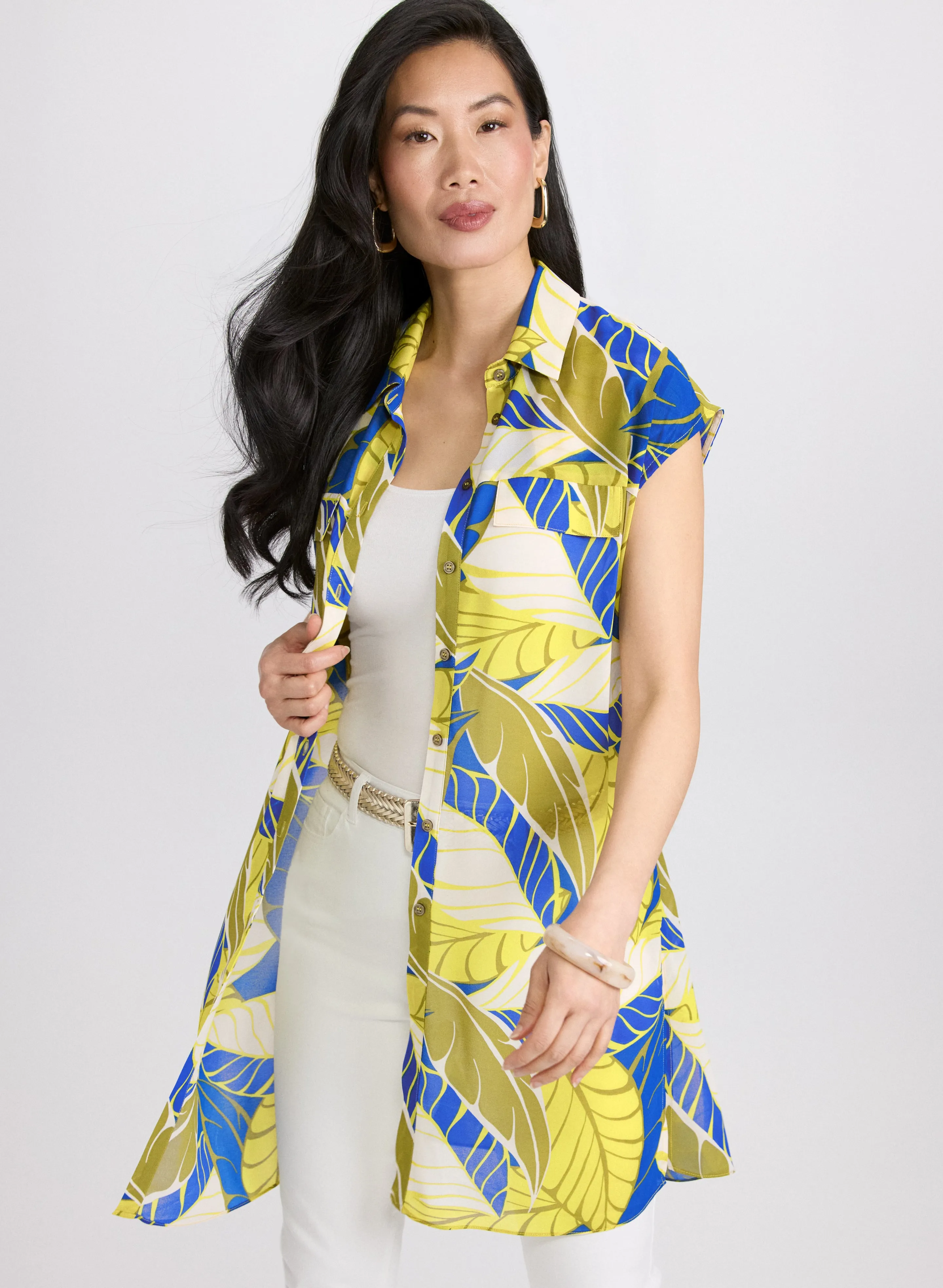 Palm Print Tunic Blouse sold by Laura