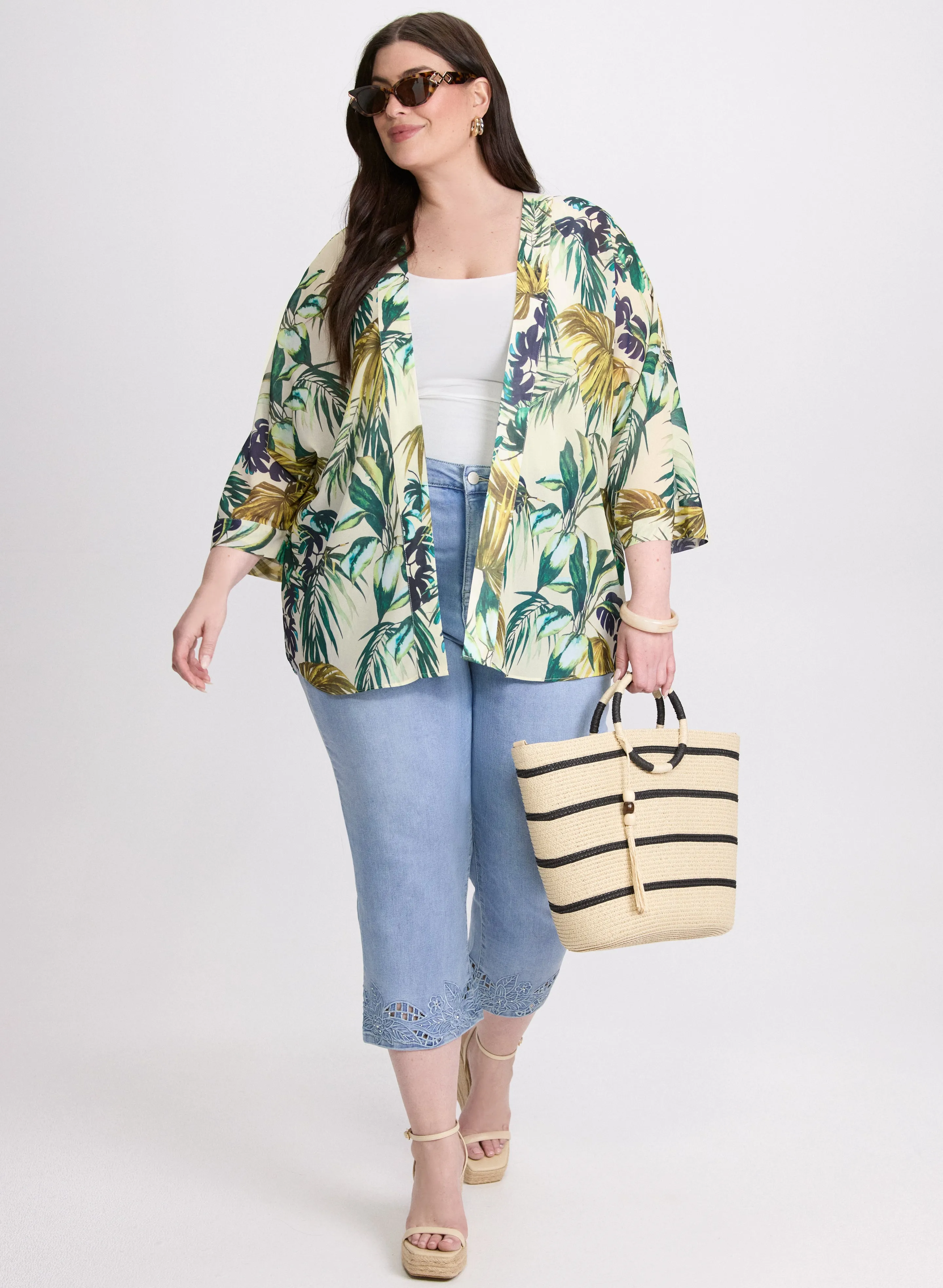 Palm Print Open Blouse sold by Laura product image thumbnail 4