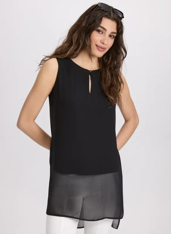 Sleeveless Asymmetric Tunic sold by Laura