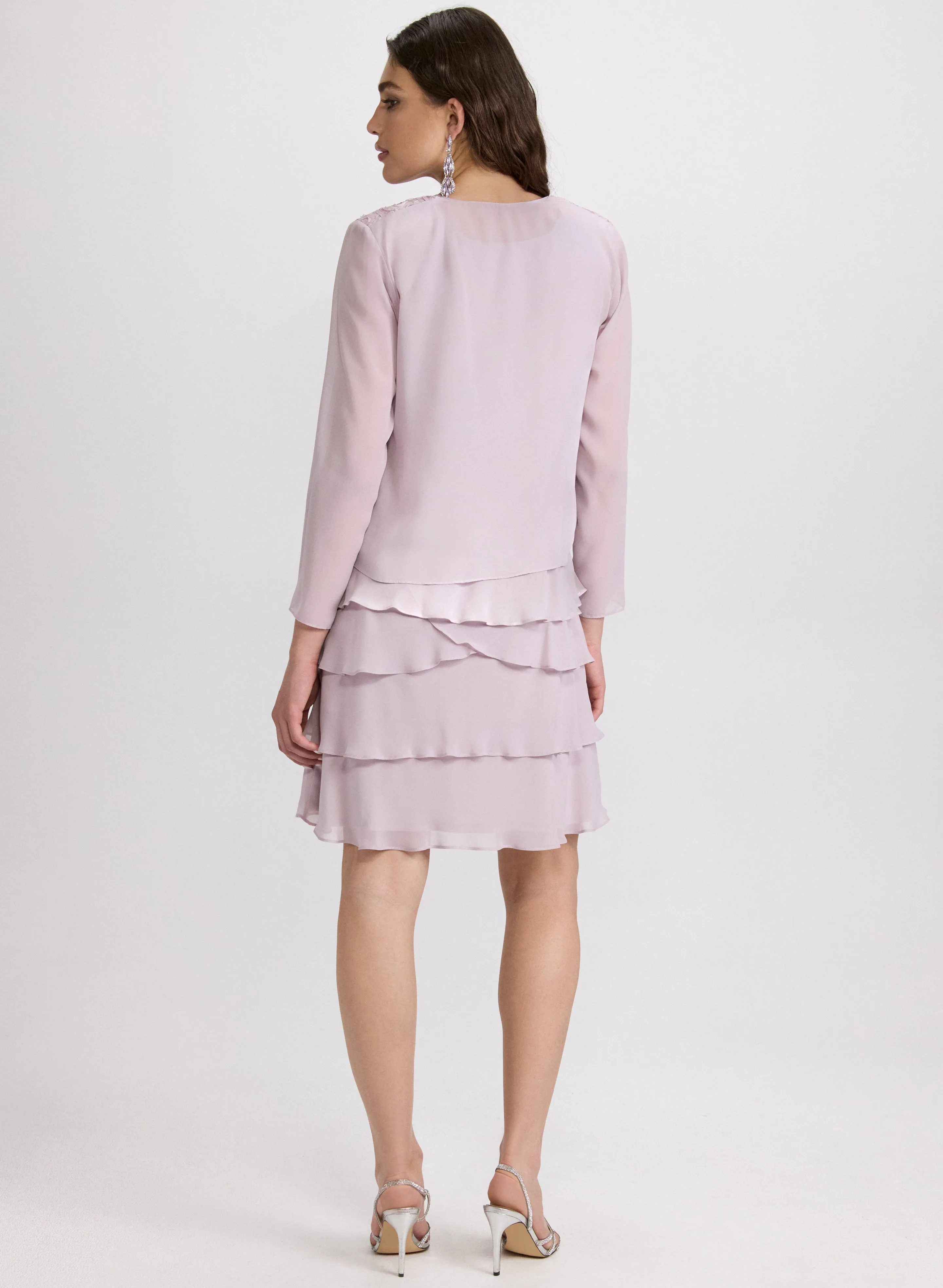 Embellished Jacket & Tiered Dress Set sold by Laura product image thumbnail 3