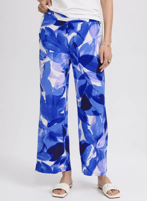 Olivia Leaf Print Wide-Leg Pants sold by Laura