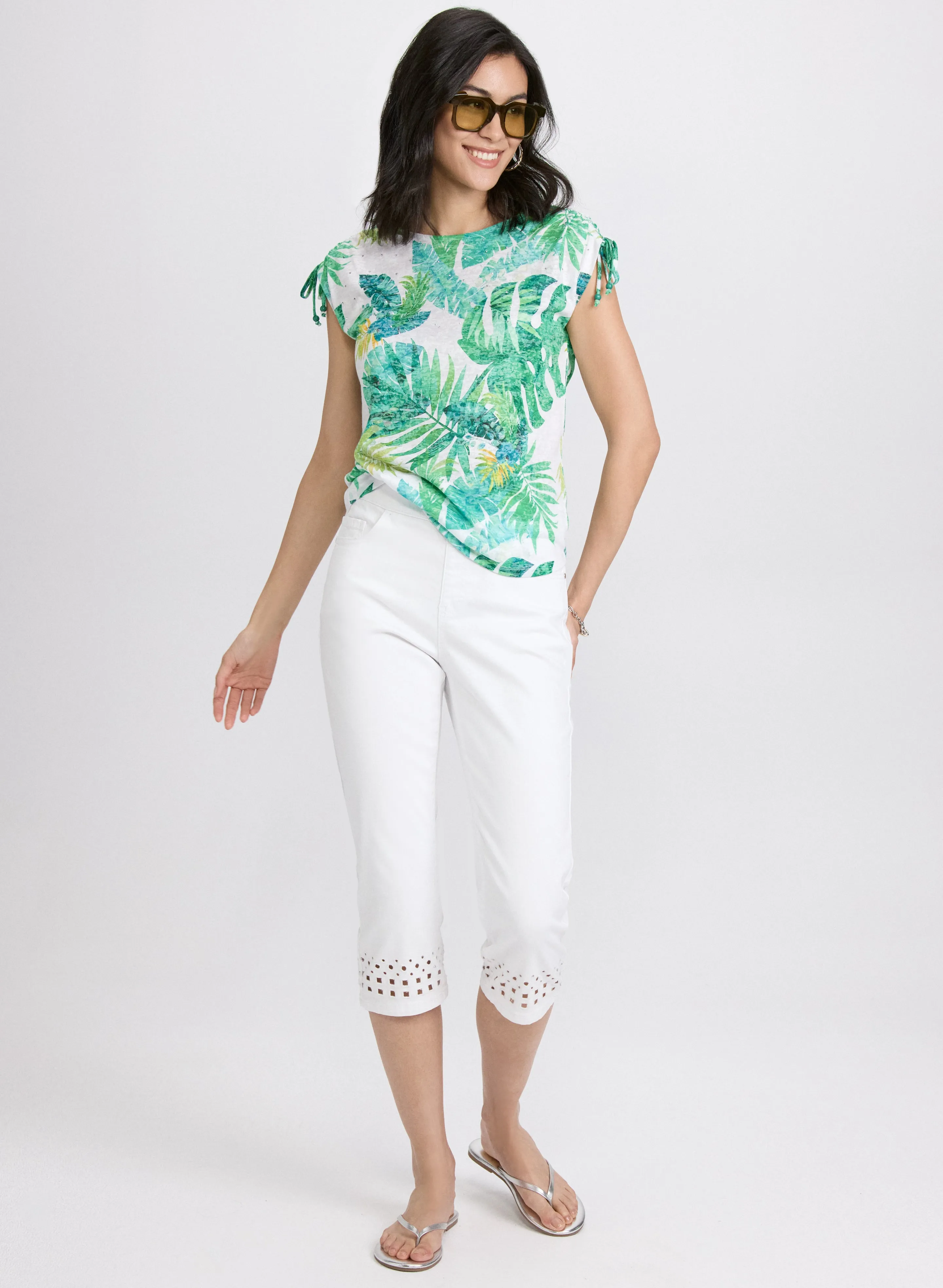 Embellished Palm Print T-Shirt sold by Laura product image thumbnail 4