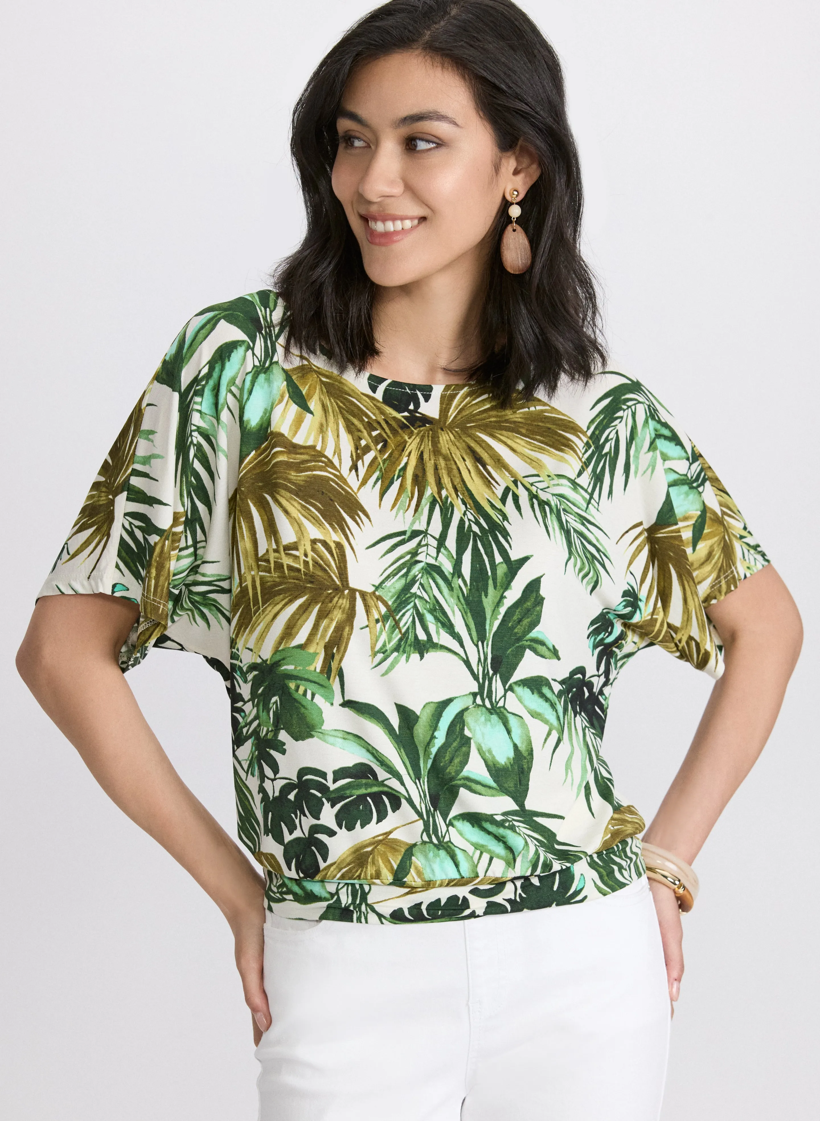 Tropical Print Top sold by Laura