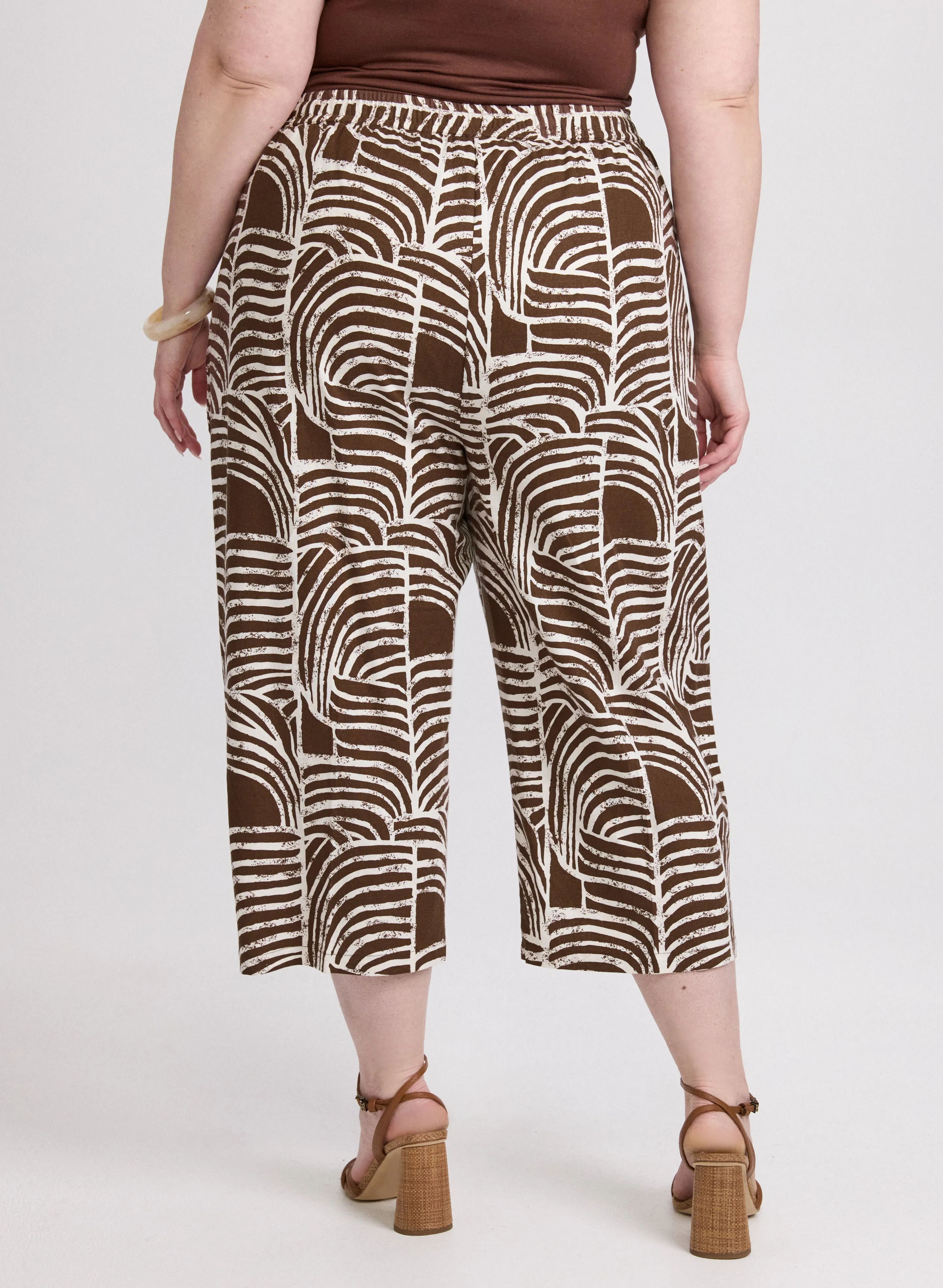 Abstract Linen-Blend Capris sold by Laura product image thumbnail 2