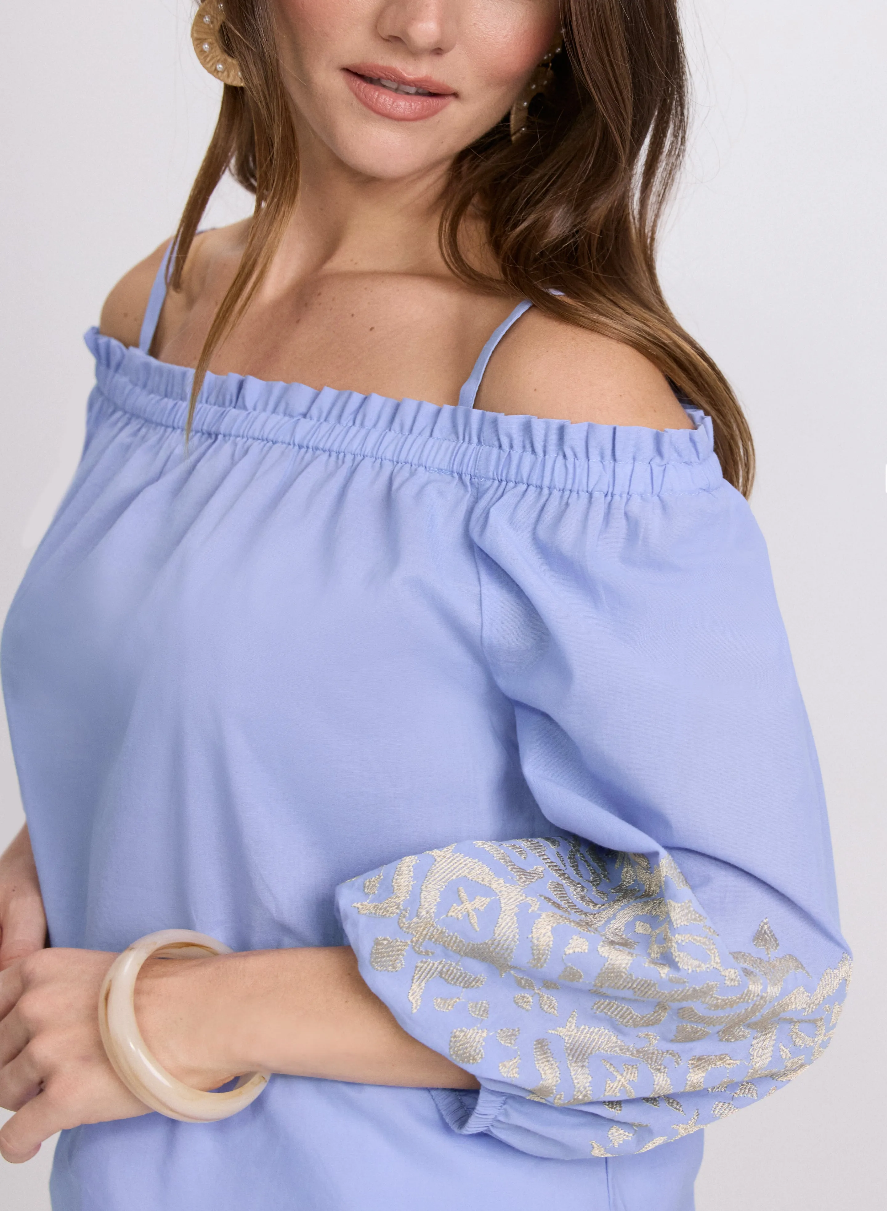 Embroidered Off-Shoulder Blouse sold by Laura product image thumbnail 5