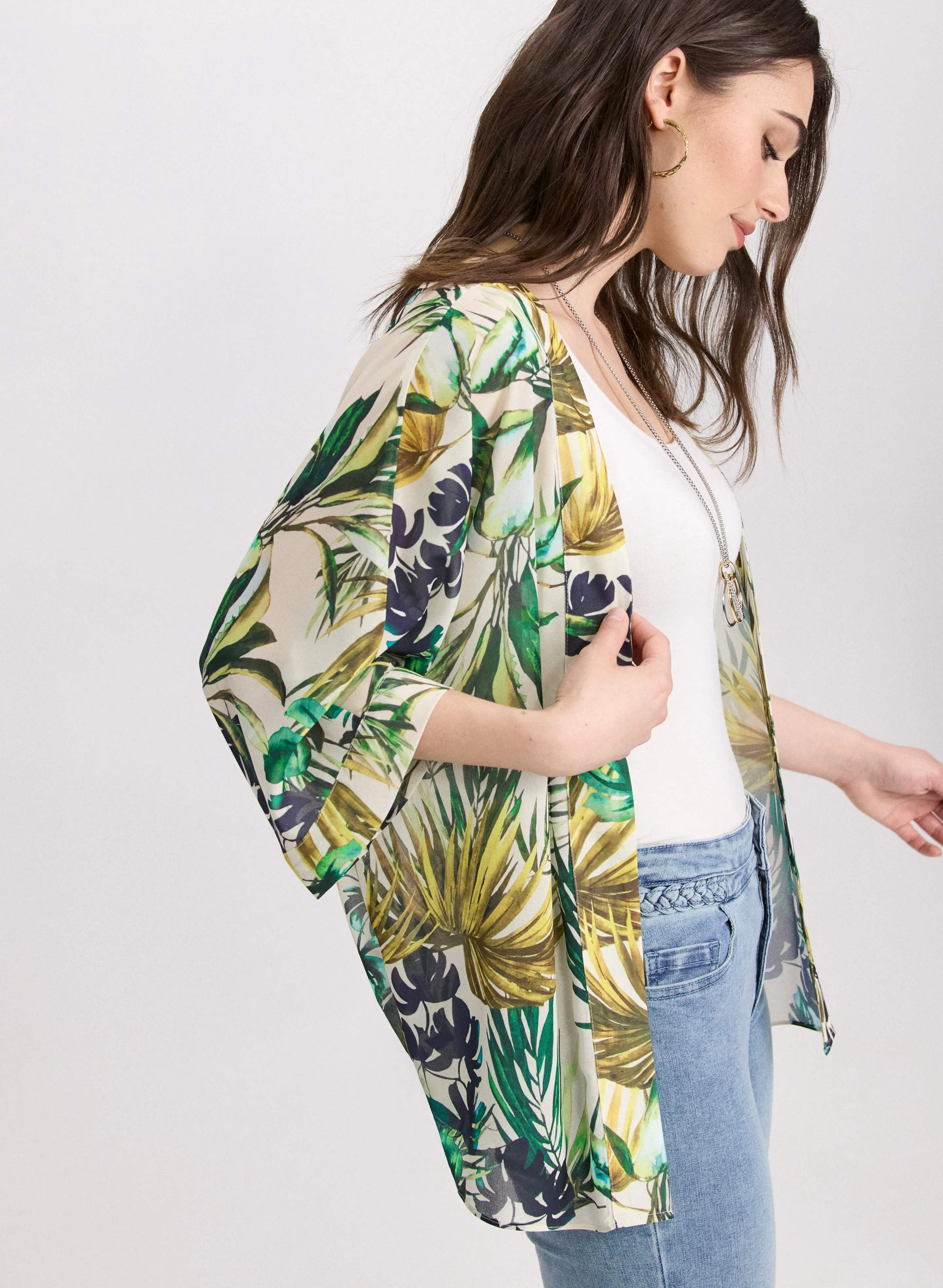 Tropical Open-Front Blouse sold by Laura product image thumbnail 2