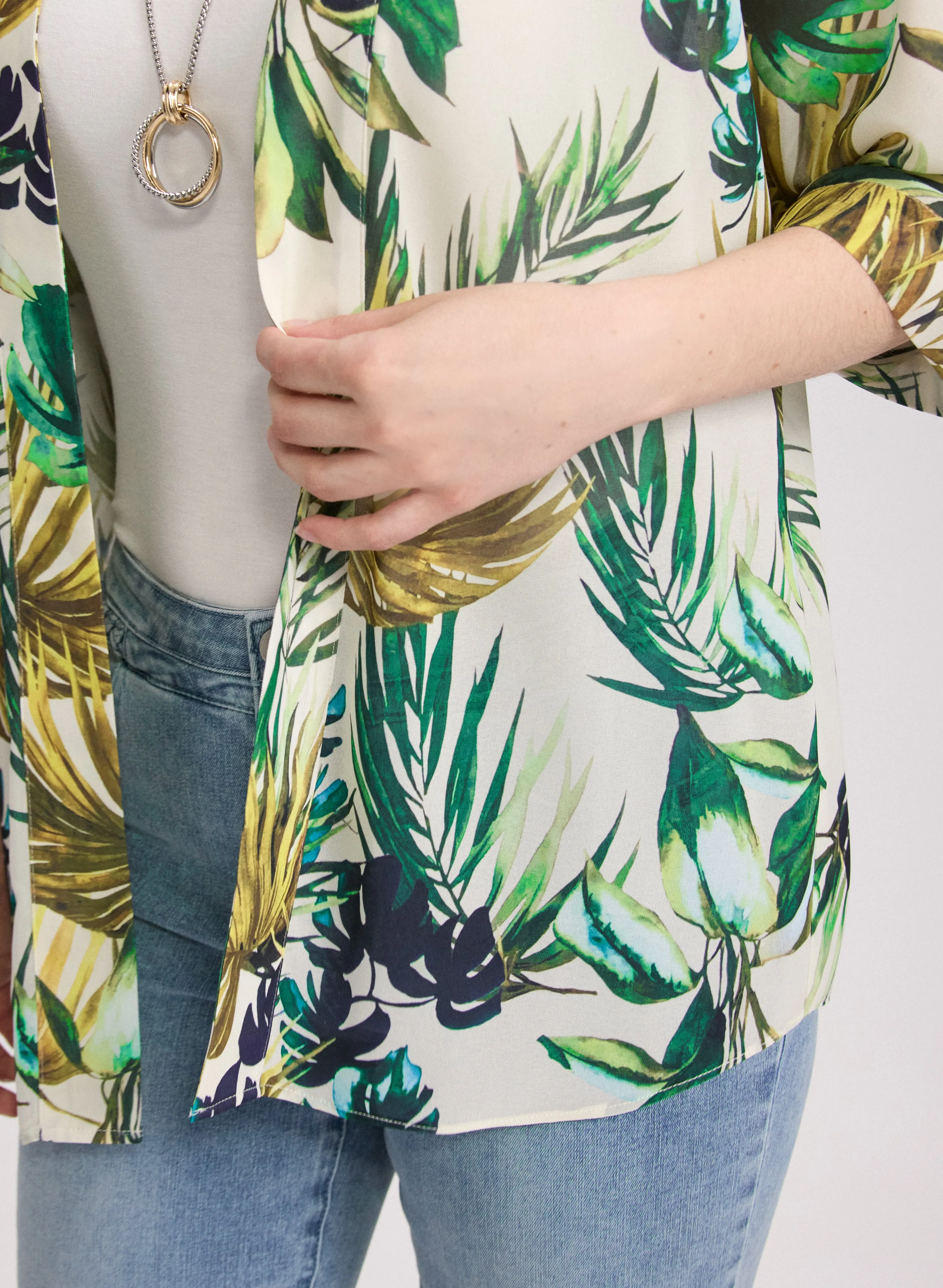 Tropical Open-Front Blouse sold by Laura product image thumbnail 5