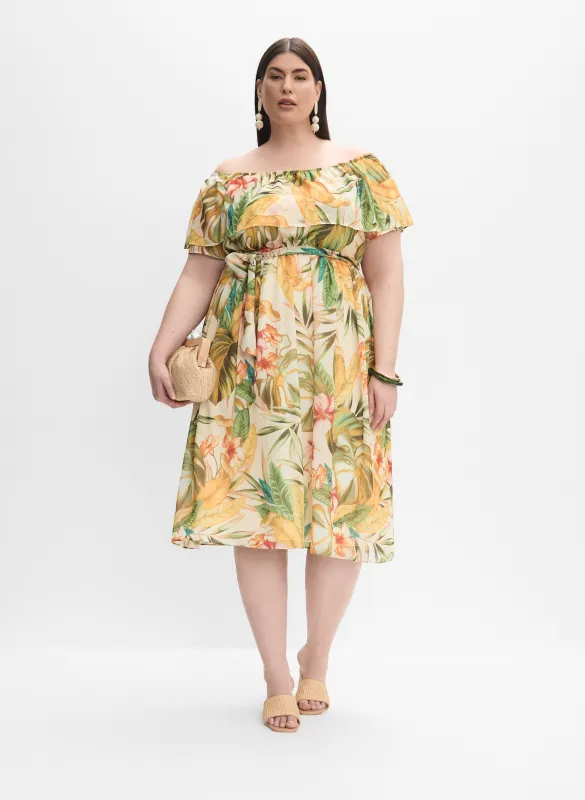 Melanie Lyne - Tropical Print Dress sold by Laura