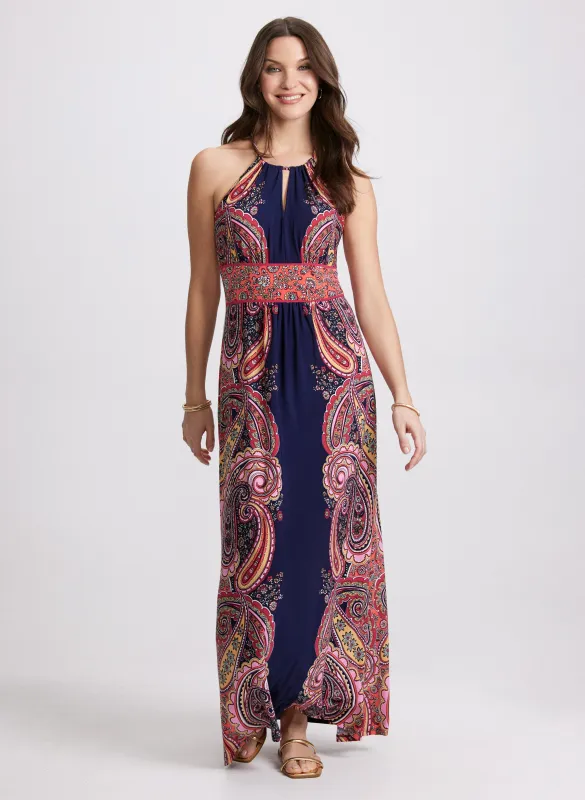 Paisley Placement Print Dress sold by Laura