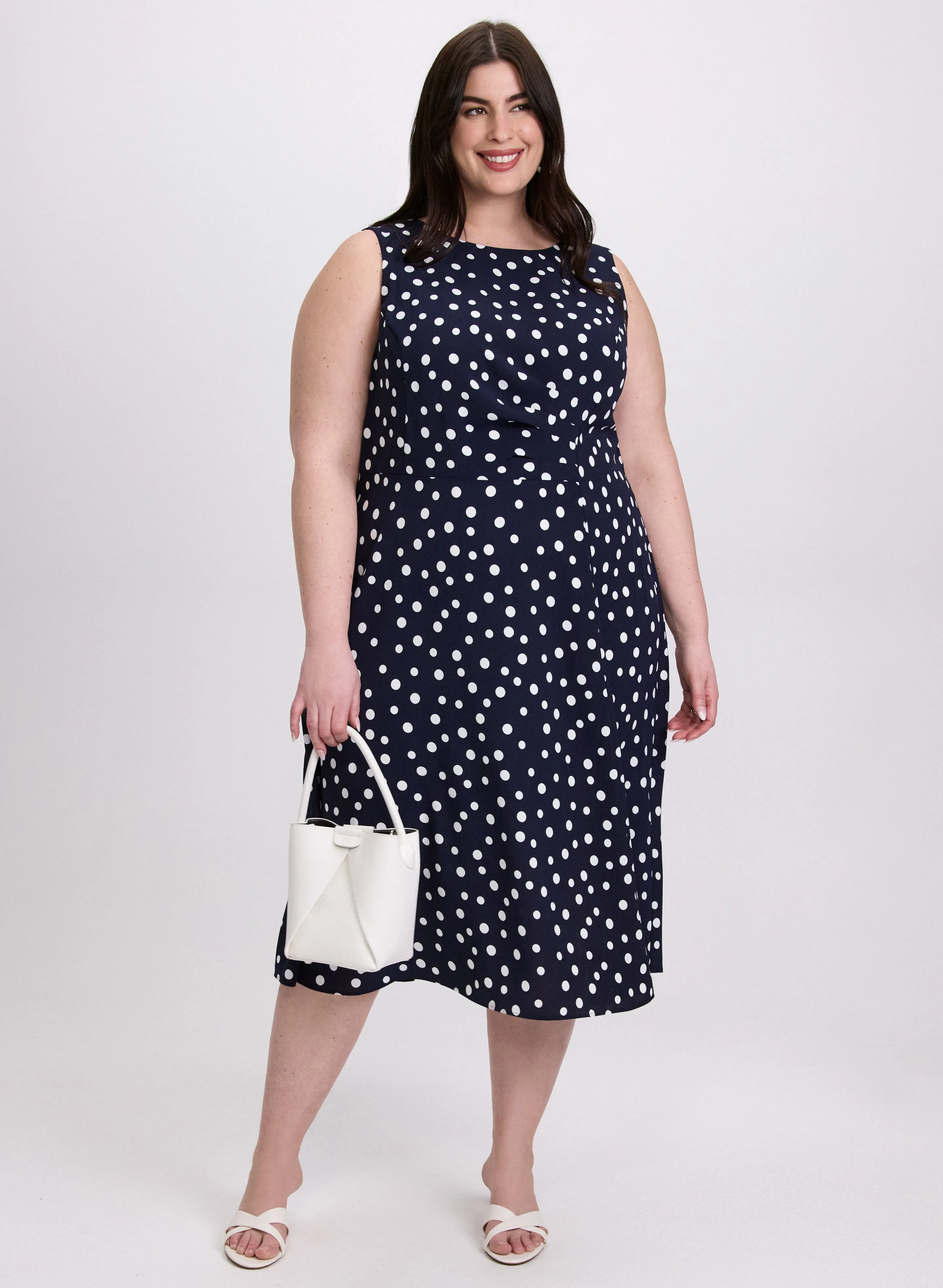 Ruched Waist Polka Dot Dress sold by Laura product image thumbnail 4