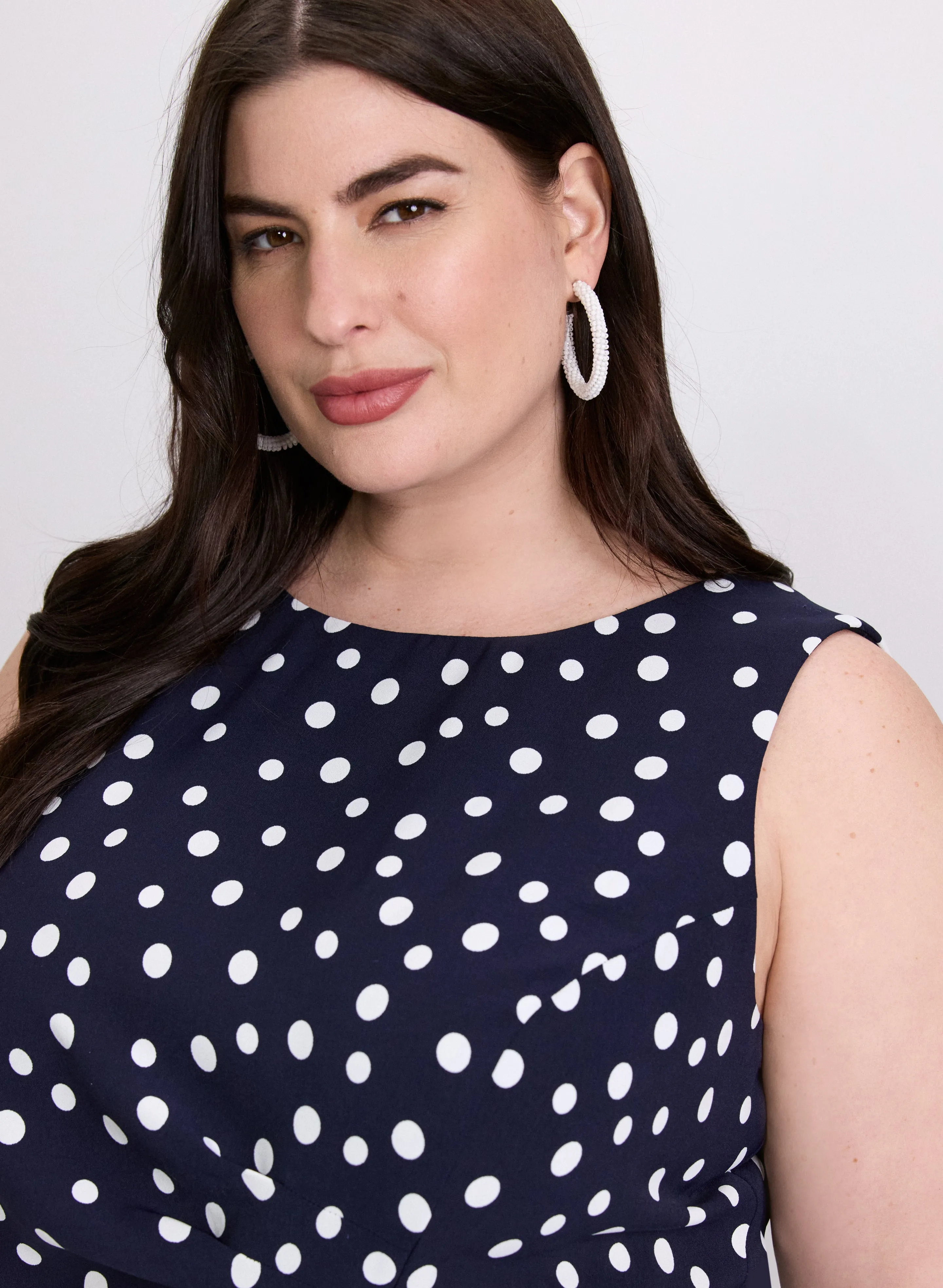 Ruched Waist Polka Dot Dress sold by Laura product image thumbnail 5