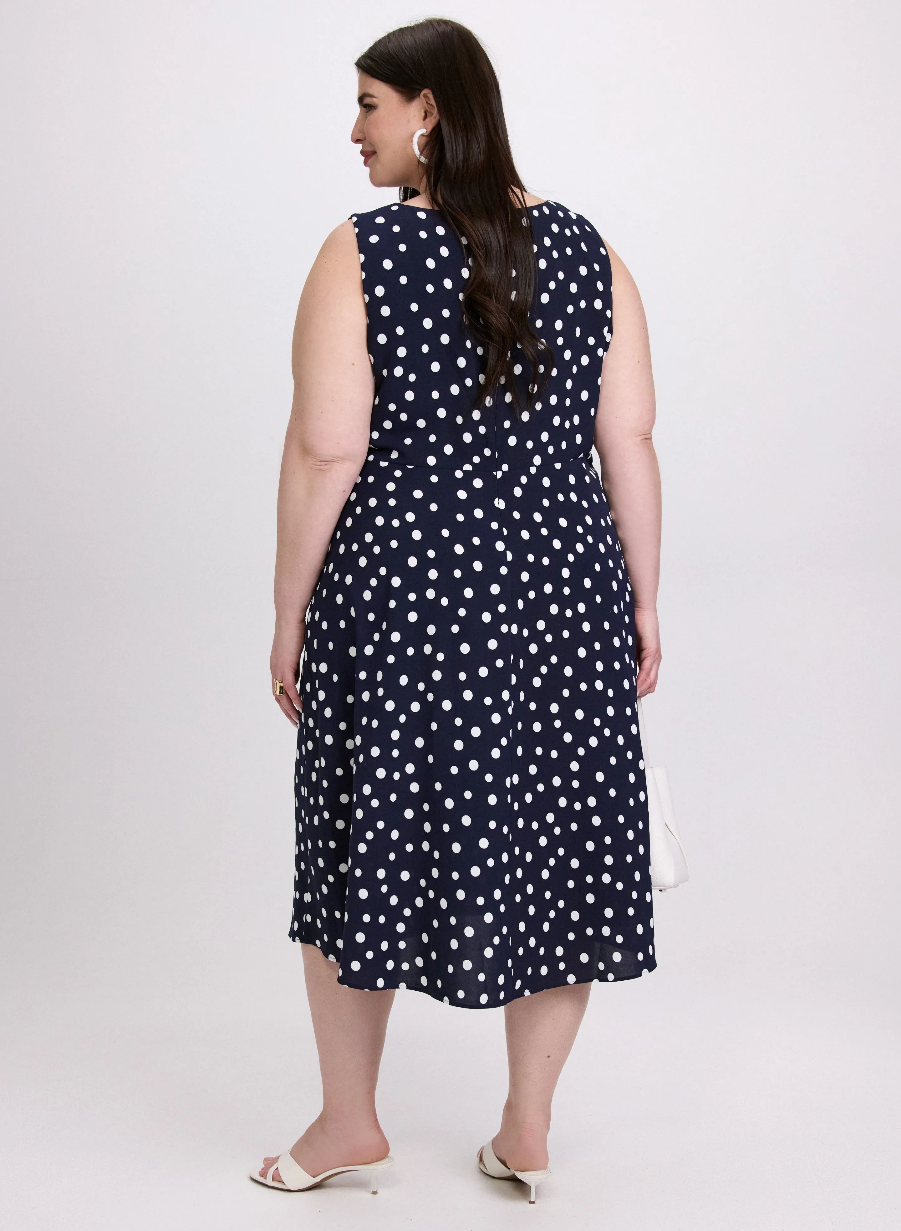 Ruched Waist Polka Dot Dress sold by Laura product image thumbnail 3