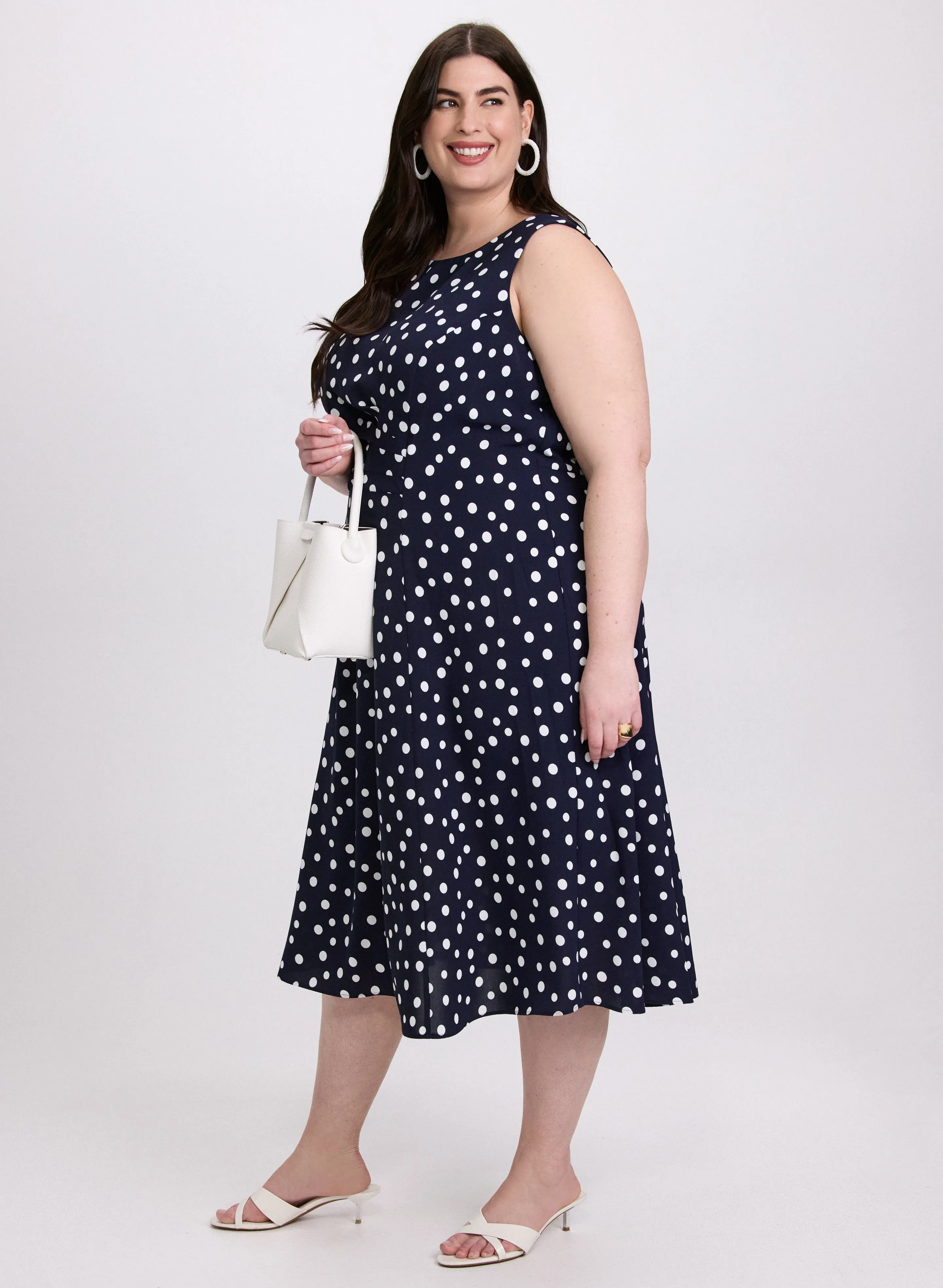 Ruched Waist Polka Dot Dress sold by Laura product image thumbnail 2