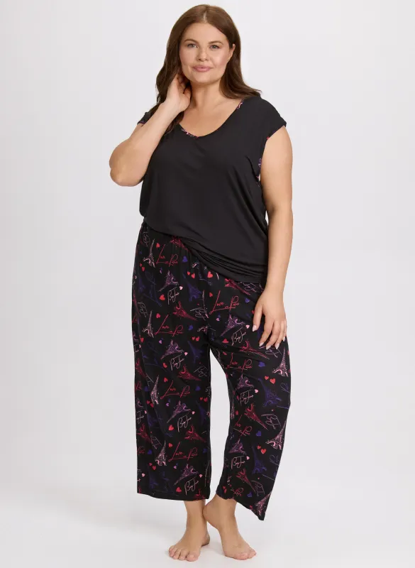 Paris Print Pyjama Set sold by Laura