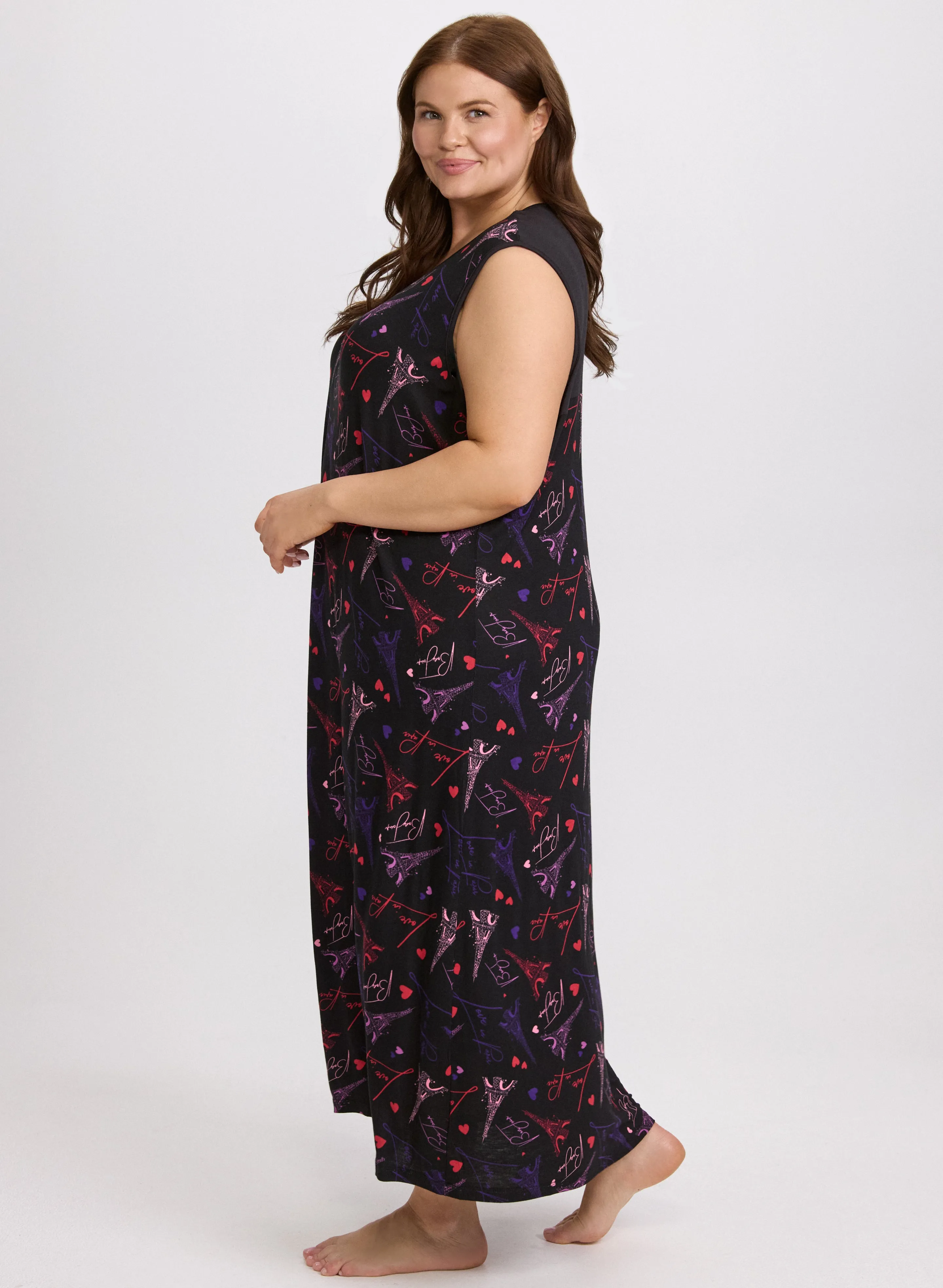 Paris Print Nightgown sold by Laura product image thumbnail 2