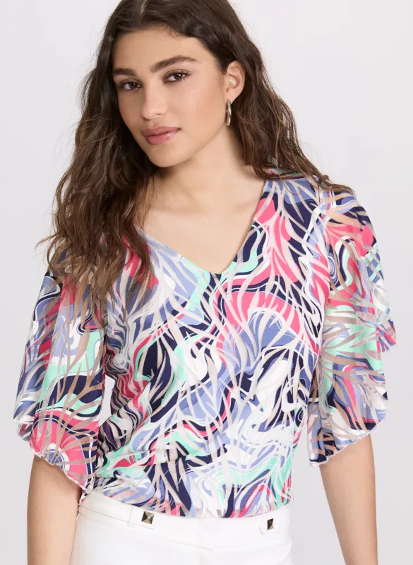 Mesh Abstract Blouse sold by Laura