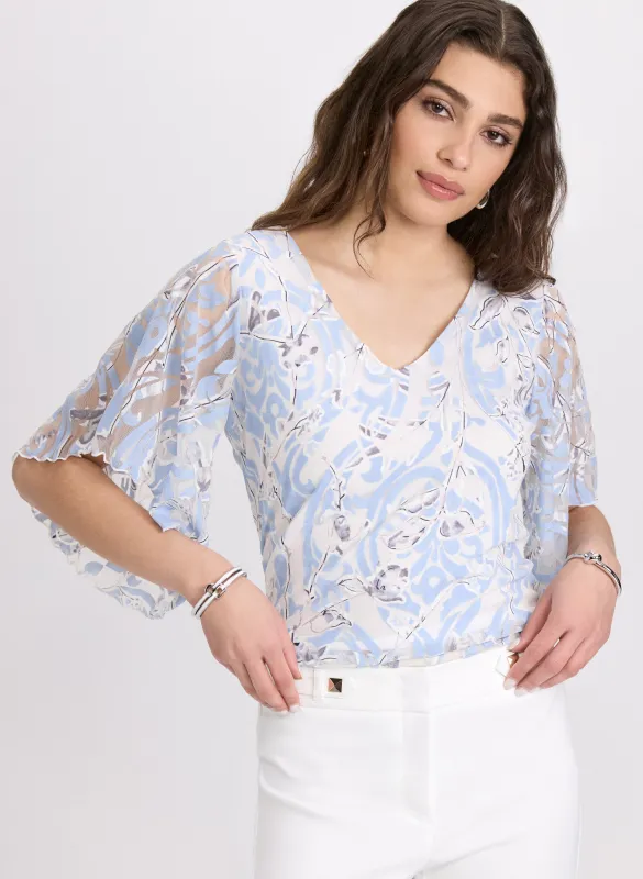 Mesh Abstract Blouse sold by Laura